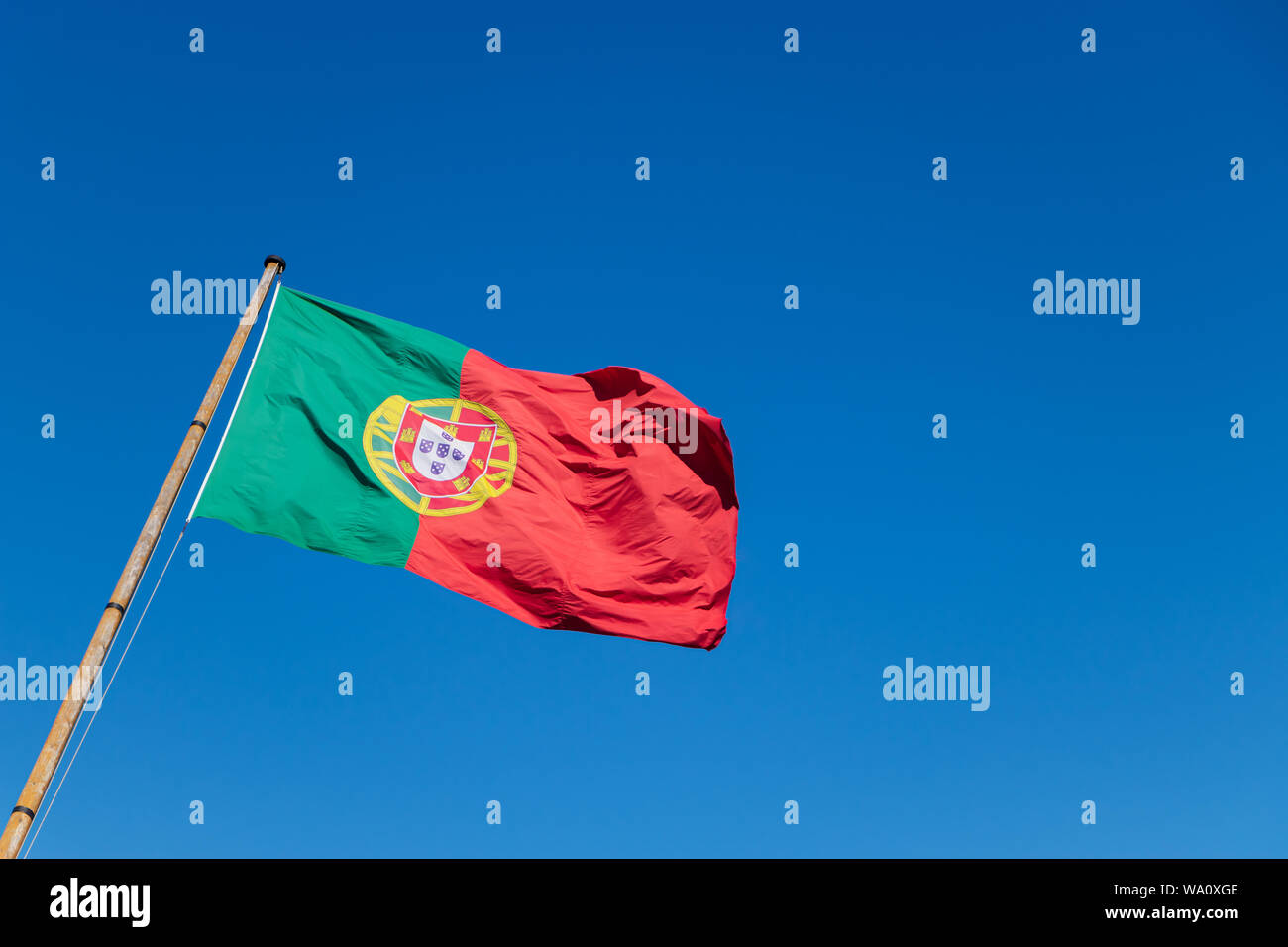 Die Flagge von Portugal Stockfoto