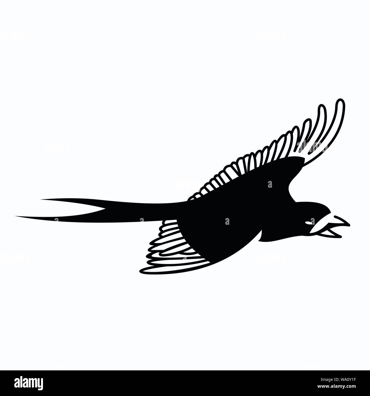 Vector Illustration eines Vogels Stock Vektor