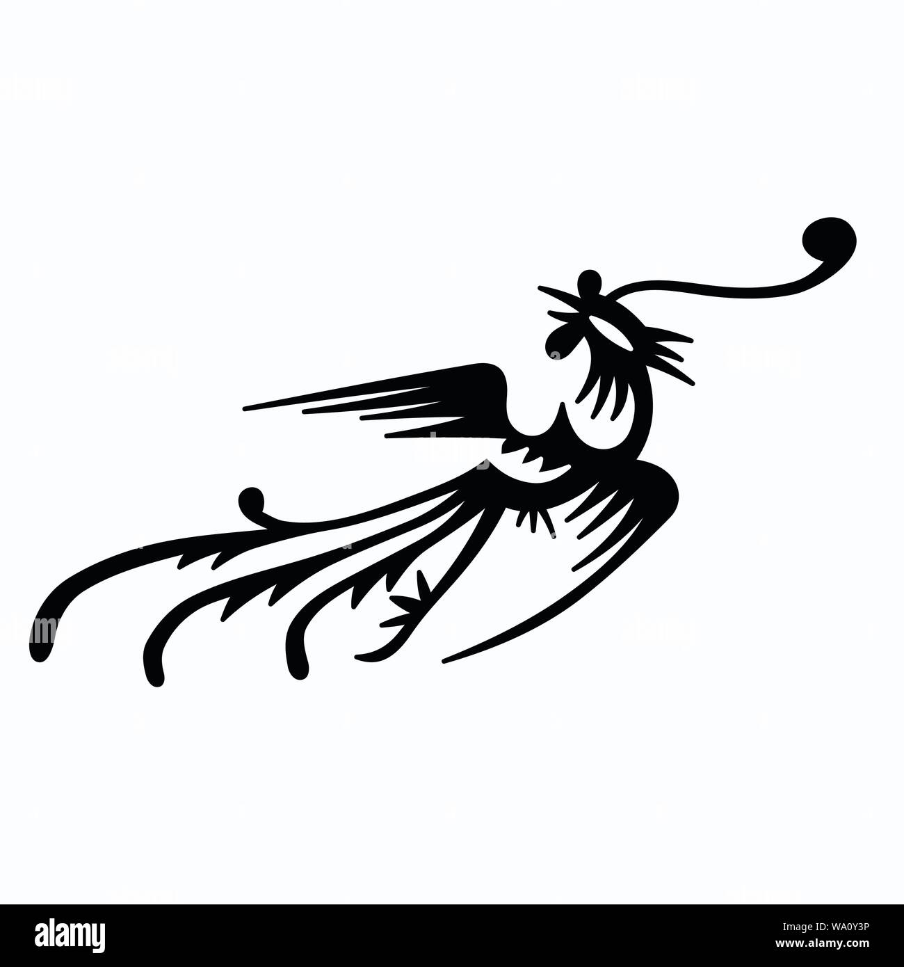 Vector Illustration eines Vogels Stock Vektor