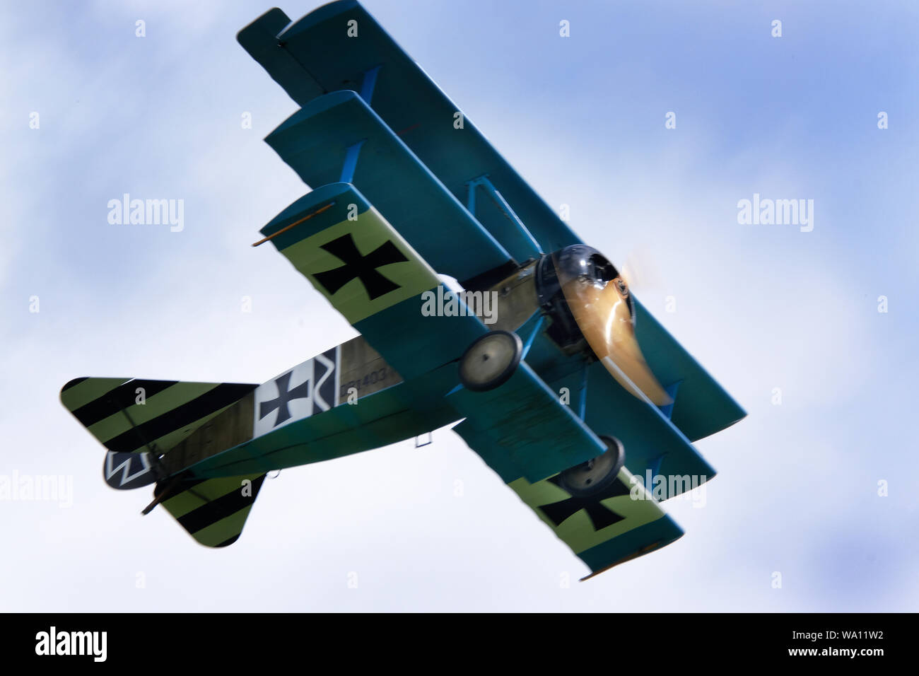 Die Fokker Dr. I (Nachbau) oft einfach als die Fokker Dreidecker bekannt, war ein Weltkrieg Kampfflugzeuge gebaut von fokker-flugzeugwerke. Stockfoto