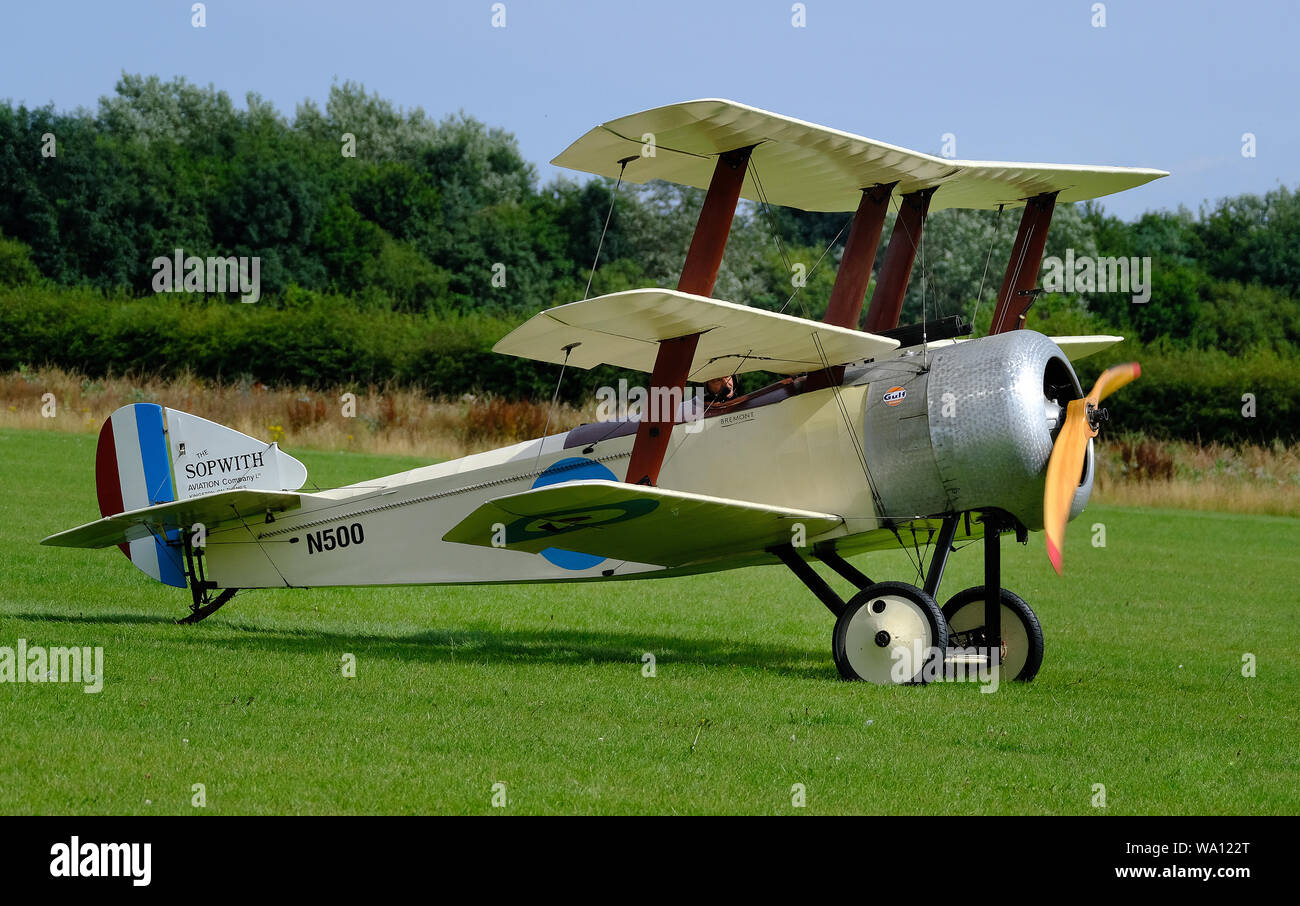 Der Sopwith Dreidecker war eine britische Einzelsitz Jagdflugzeug entworfen und von der Sopwith Aviation Company während des Ersten Weltkrieges hergestellt. Stockfoto