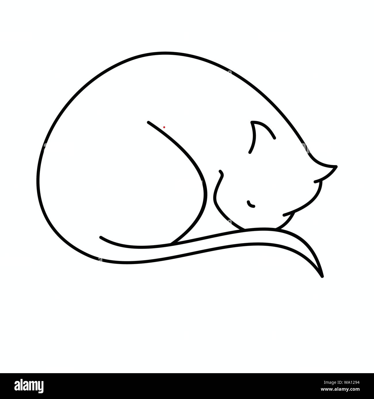 Vector Illustration einer Katze Stock Vektor