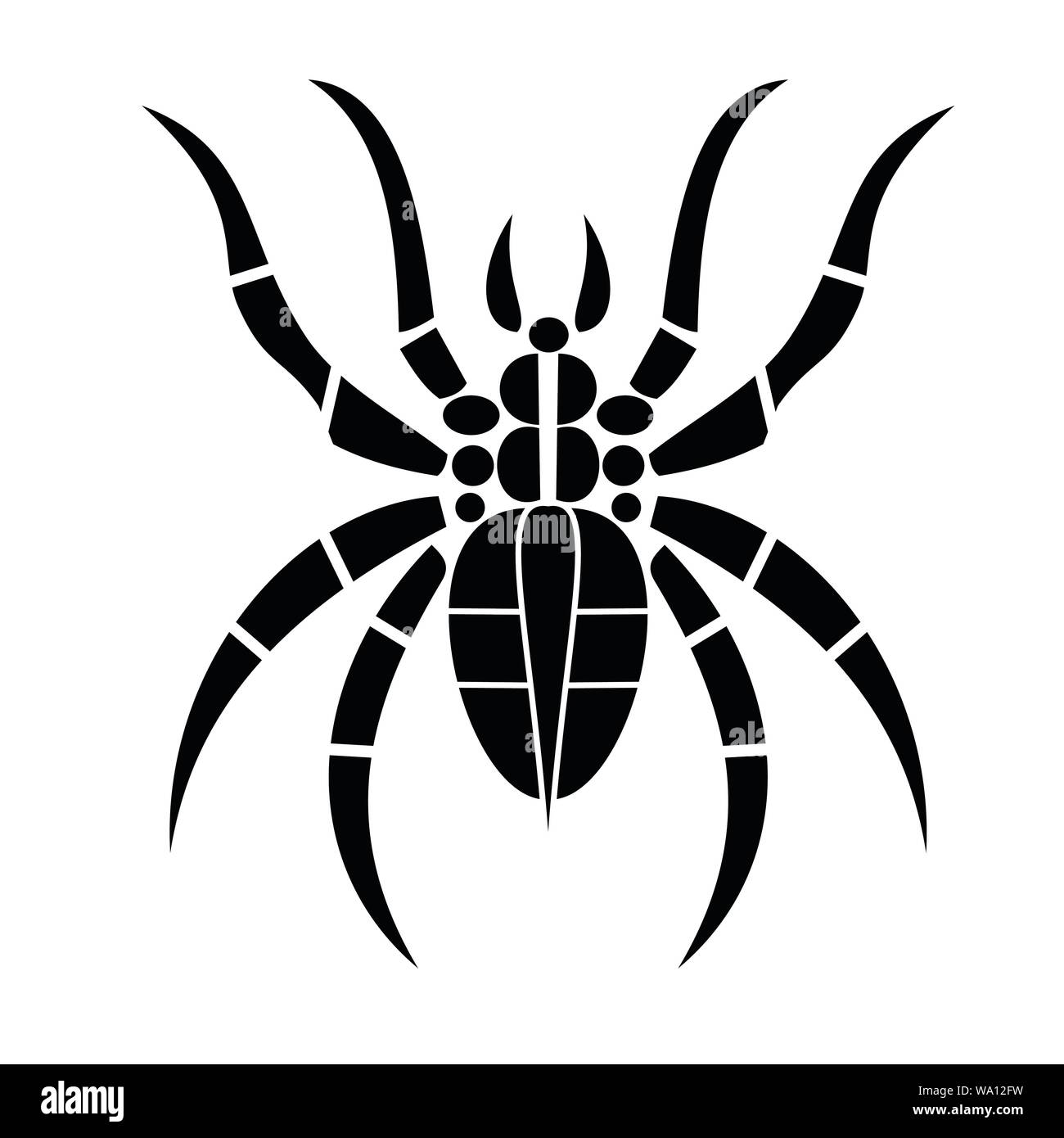 Vector Illustration von Spider für Tattoo Designs und andere Designs Stock Vektor