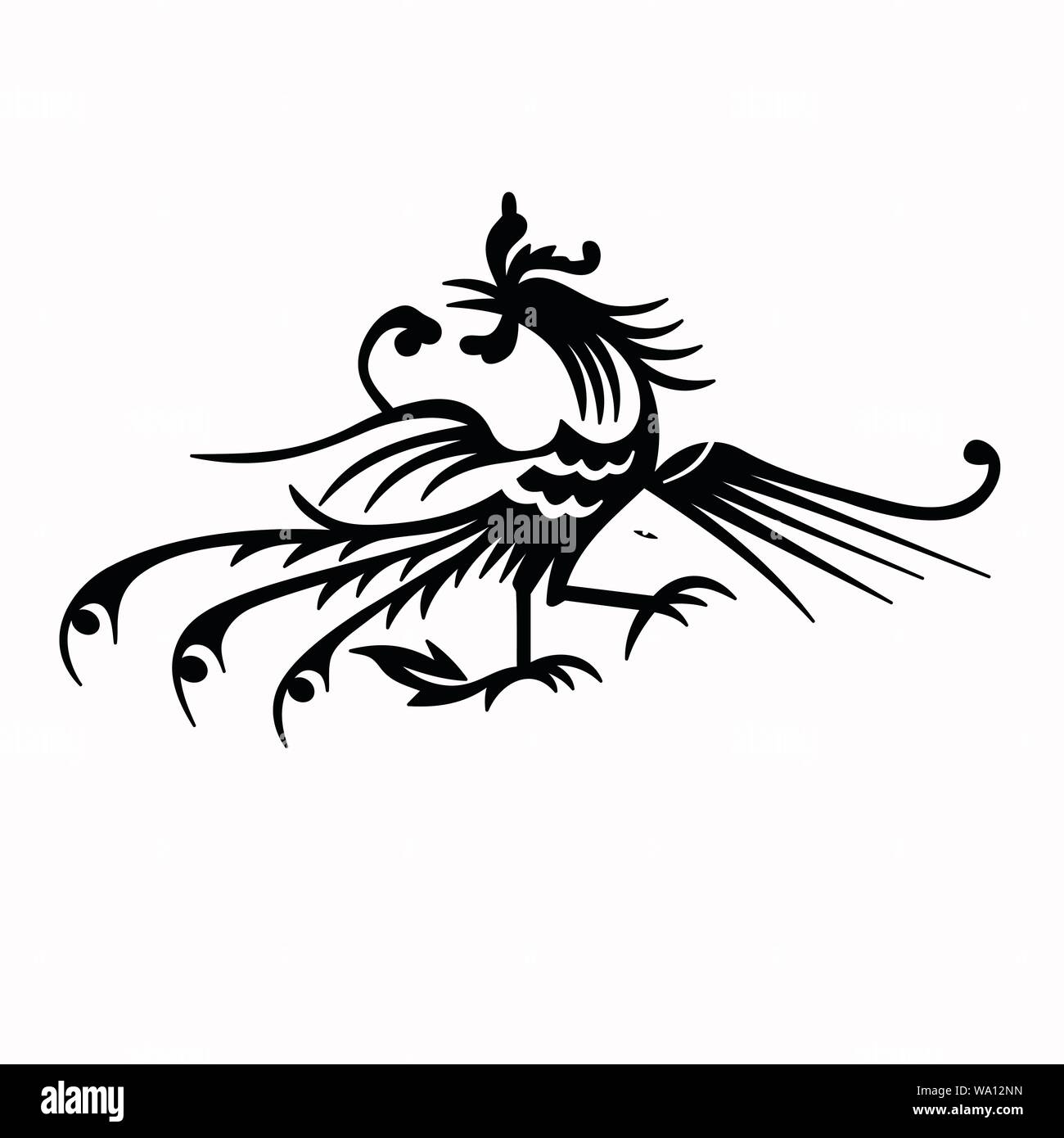 Vector Illustration eines Vogels Stock Vektor