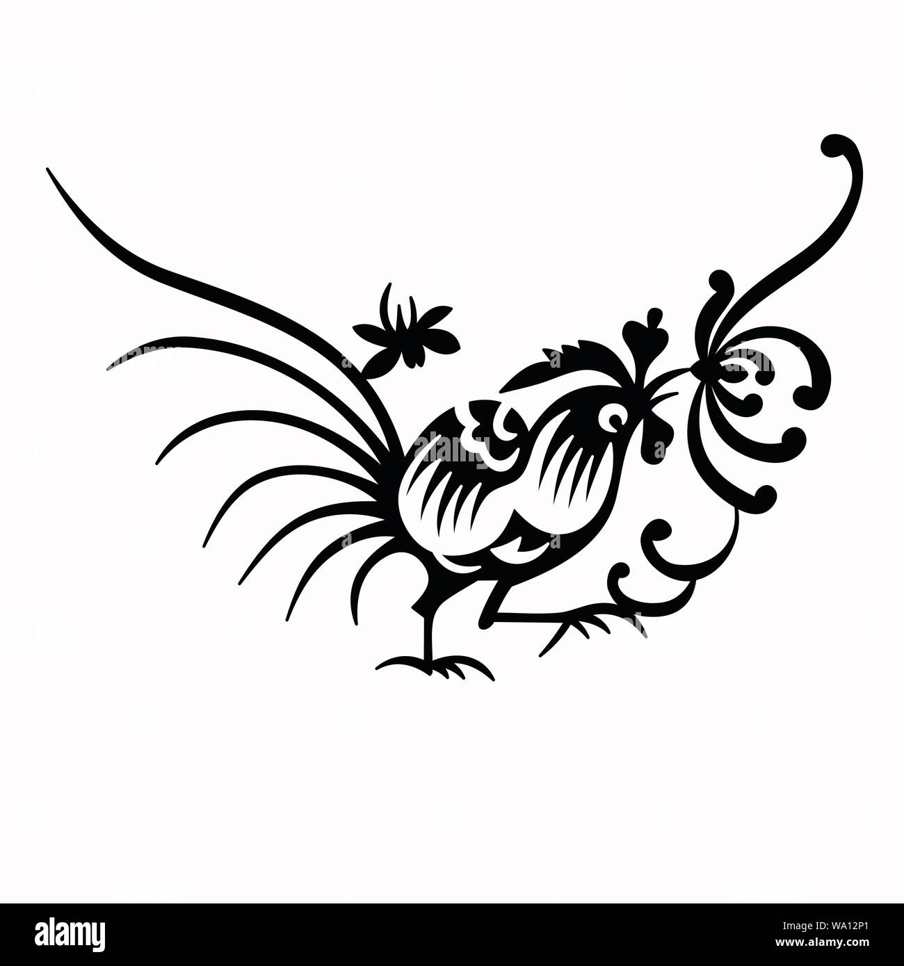 Vector Illustration eines Vogels Stock Vektor