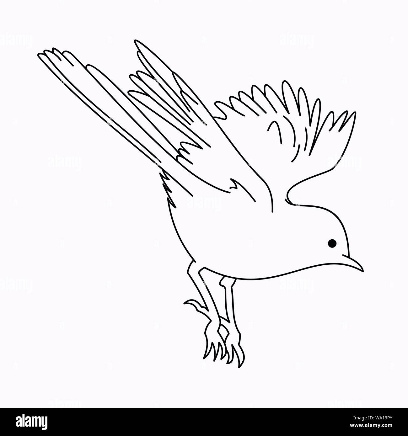 Vector Illustration eines Vogels Stock Vektor