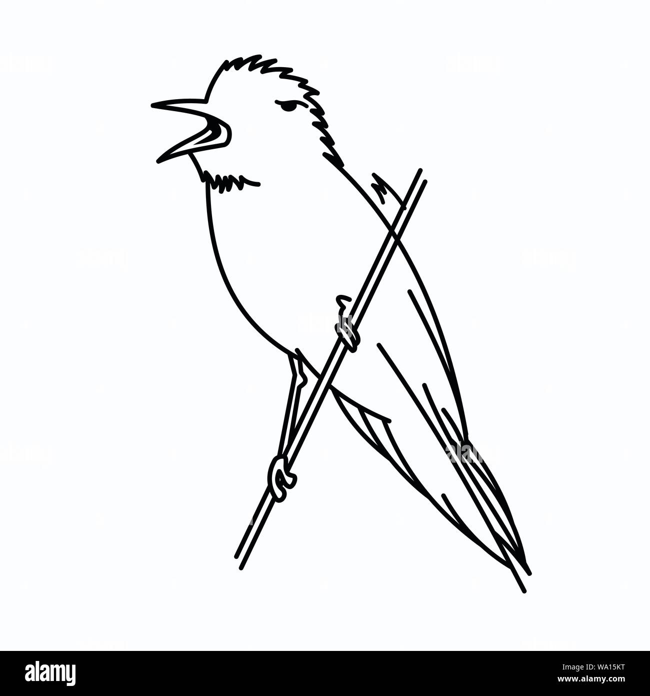 Vector Illustration eines Vogels Stock Vektor