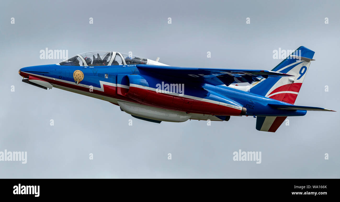 Patrouille de France Anzeige an der Royal International Air Tattoo 2019 Stockfoto