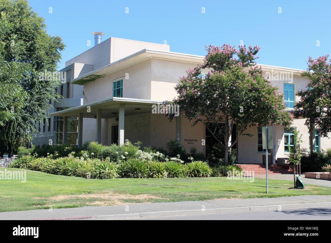 Viehmeyer Hall, UC Davis, Davis, Kalifornien Stockfoto