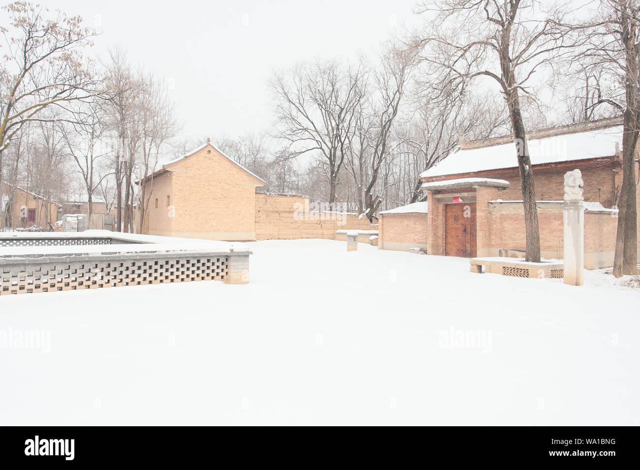 Shaanxi ländlichen Schnee Stockfoto