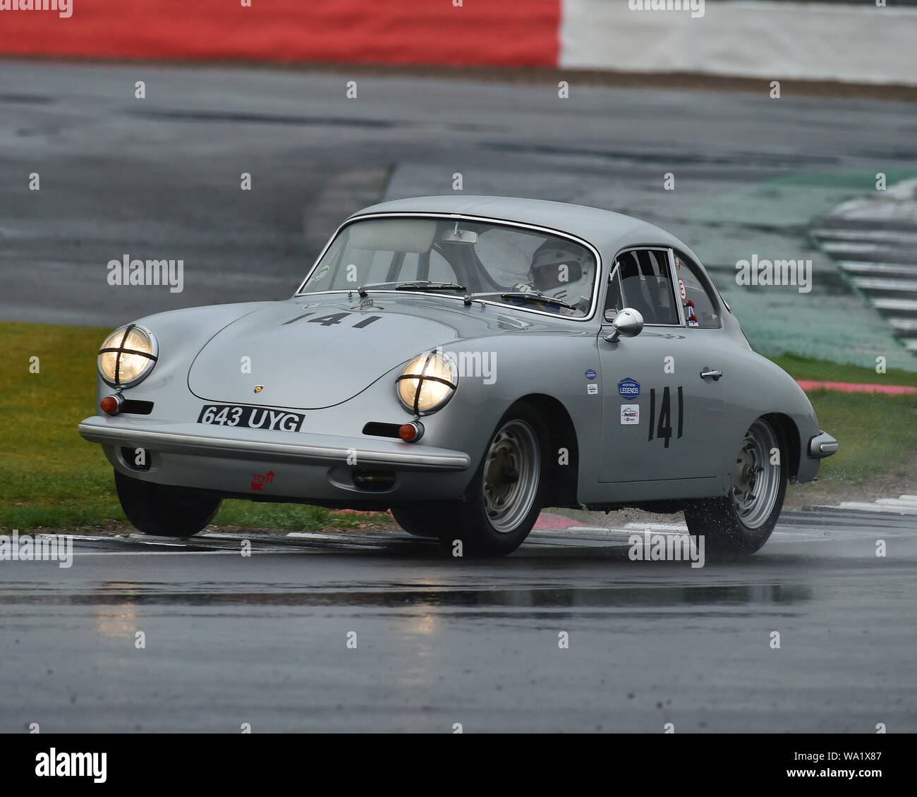 Gareth Burnett, Porsche 356 Coupé GT, Royal Automobile Club Tourist Trophy, für historische Autos, Pre 63 GT, Silverstone Classic, Silverstone, Northampto Stockfoto