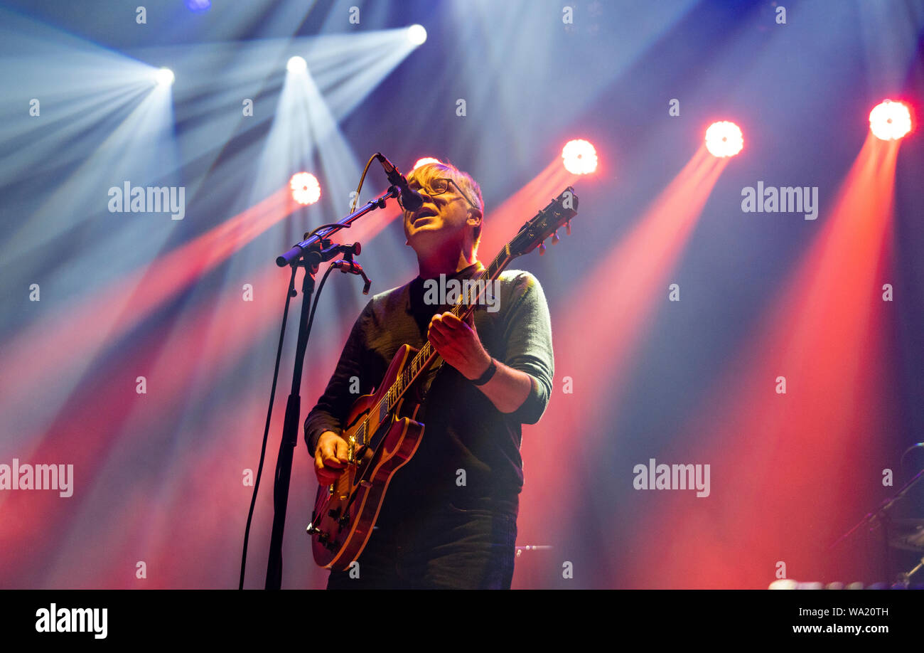 Edinburgh, Schottland, Großbritannien. 16. August 2019. Die legendäre Schottische Band Teenage Fanclub spielen Leith Theater während der Edinburgh International Festival. Abgebildet; Norman Blake von Teenage Fanclub. Iain Masterton/Alamy Leben Nachrichten. Stockfoto