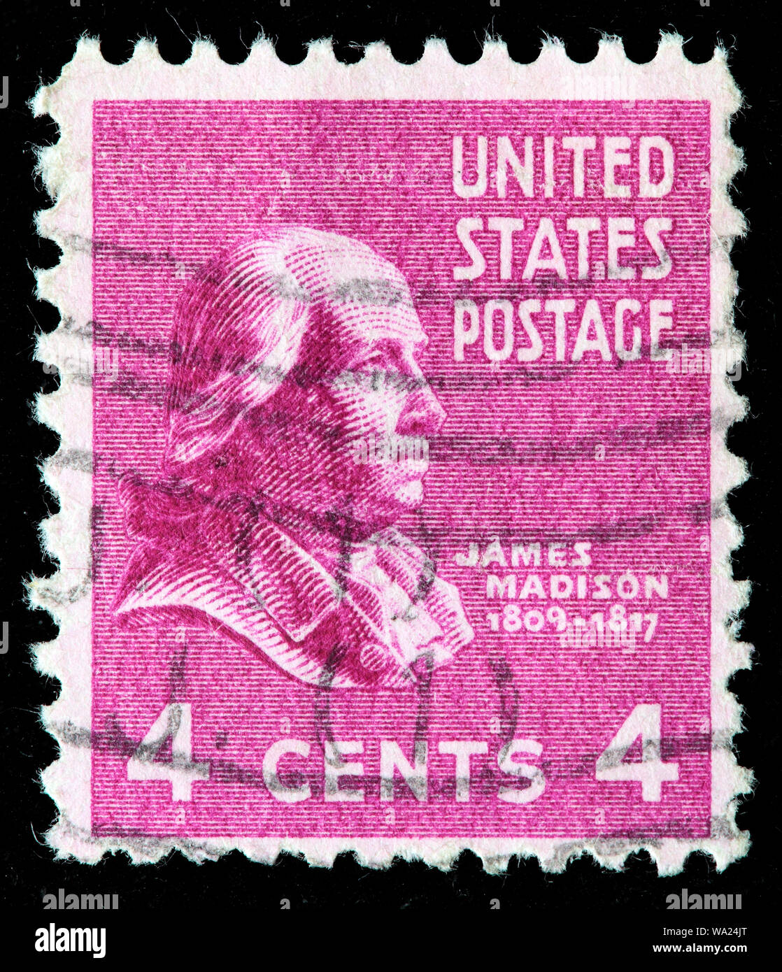 James Madison (1751-1836), Präsident der USA, Briefmarke, USA, 1938 Stockfoto