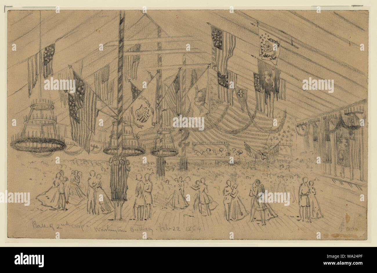 Kugel des 2. Korps - Washington's Geburtstag Stockfoto