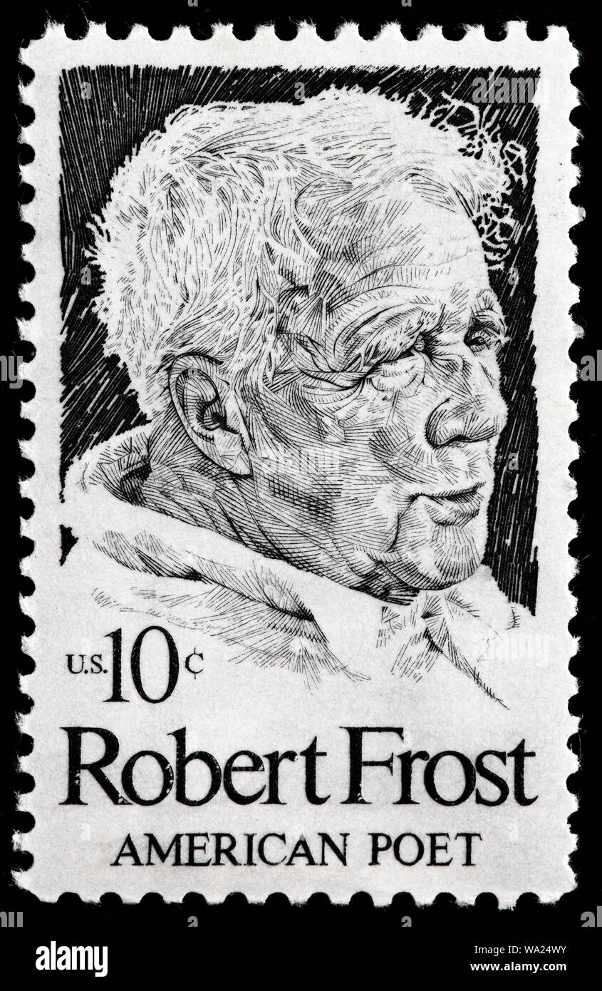 Robert Frost (1873-1963), amerikanischer Dichter, Briefmarke, USA, 1974 Stockfoto