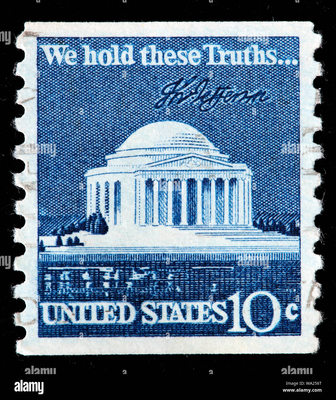 Jefferson Memorial, Washington, D.C., Signatur, Briefmarke, USA, 1973 Stockfoto