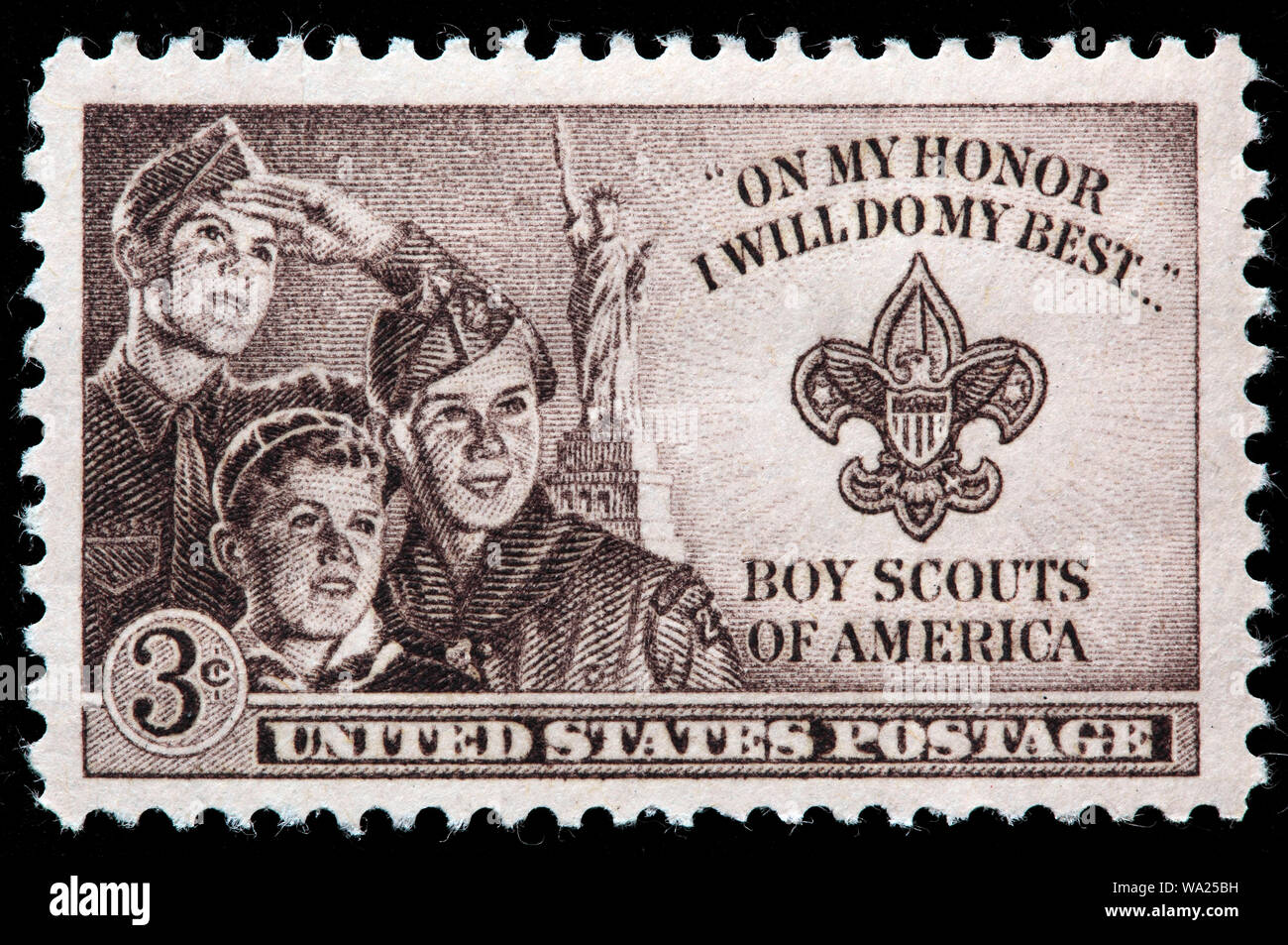 Pfadfinder von Amerika, Briefmarke, USA, 1950 Stockfoto