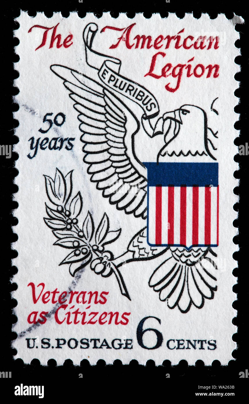 American Legion, Adler, Briefmarke, USA, 1969 Stockfoto
