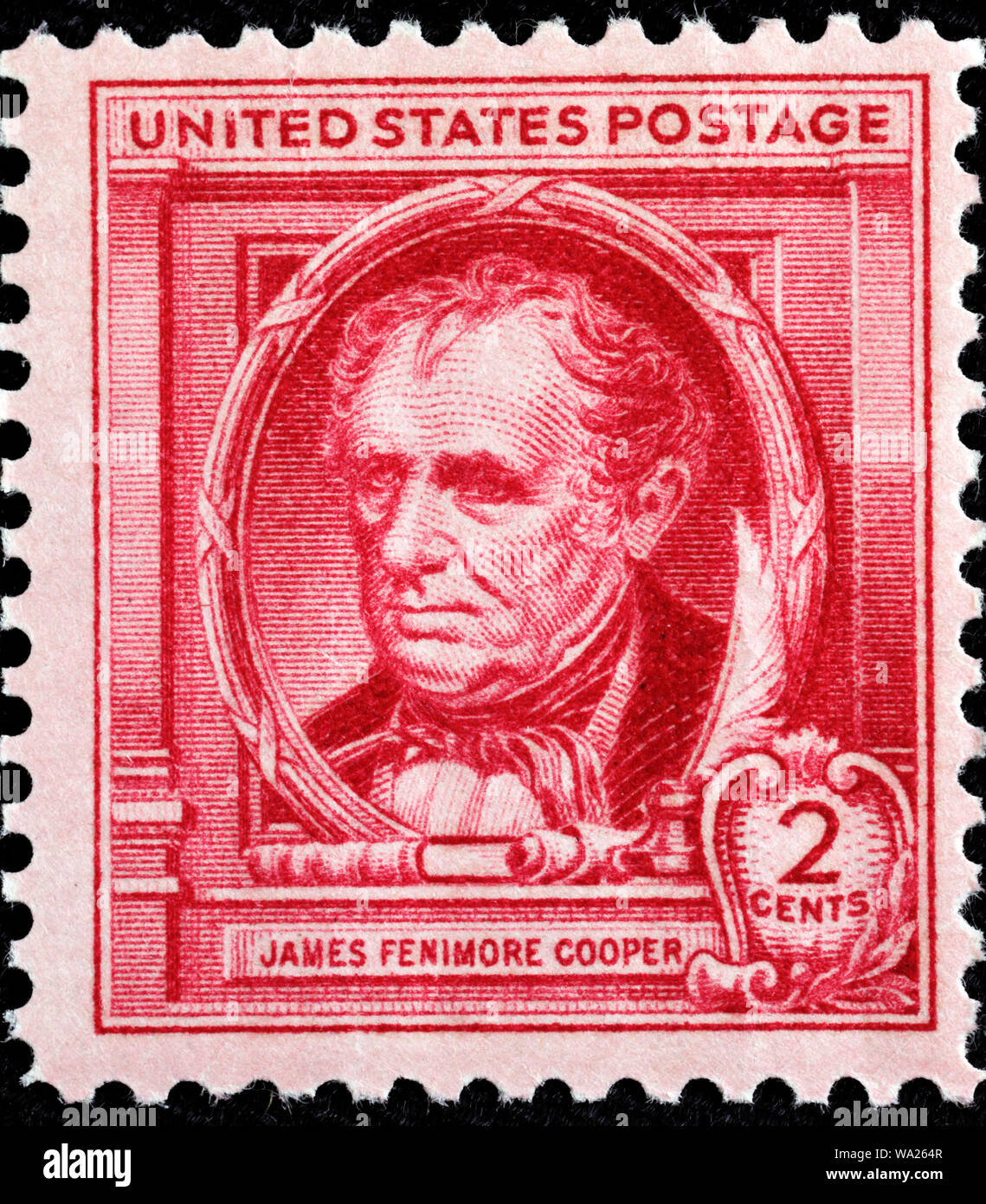 James Fenimore Cooper (1789-1851), US-amerikanischer Schriftsteller, Briefmarke, USA, 1940 Stockfoto