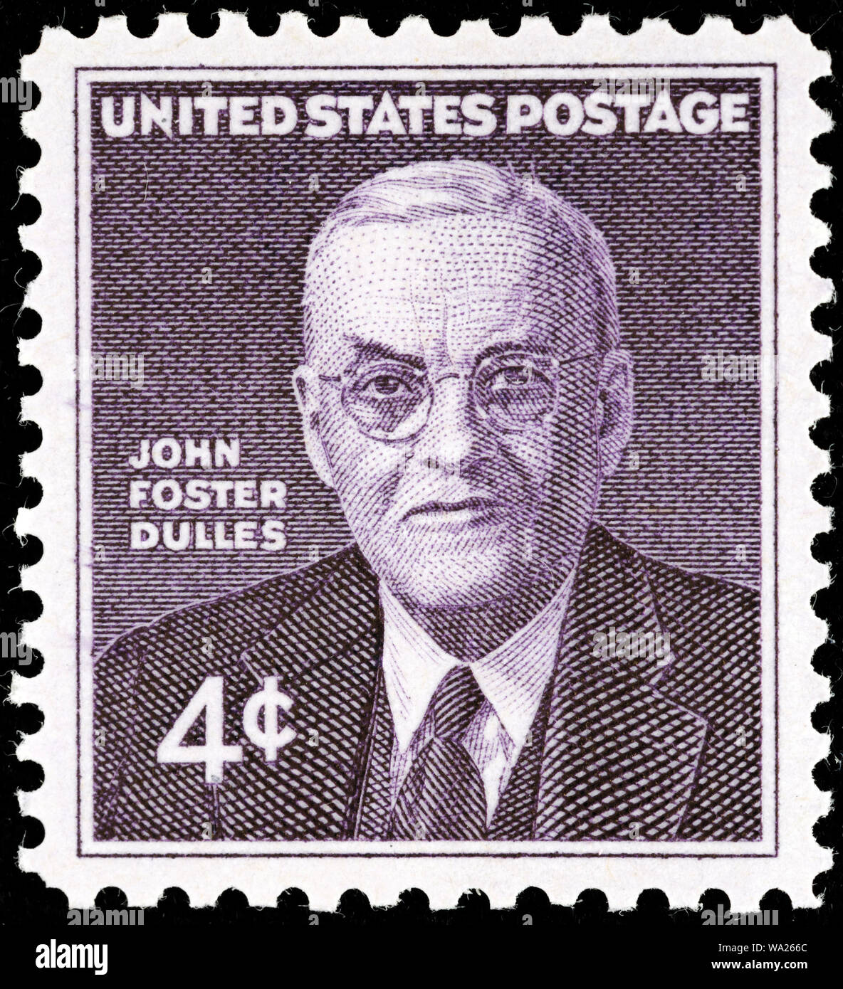John Foster Dulles (1888-1959), amerikanischer Diplomat, US-Senator, Briefmarke, USA, 1960 Stockfoto