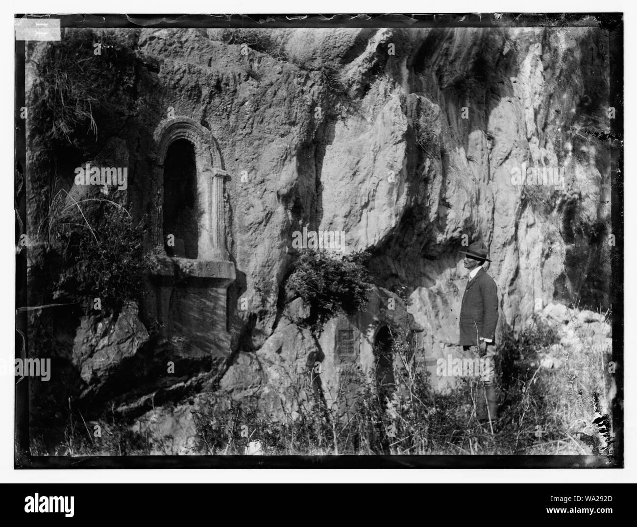 Banias (Caesarea Philippi), mit Nischen für Statuen von Gottheiten Stockfoto