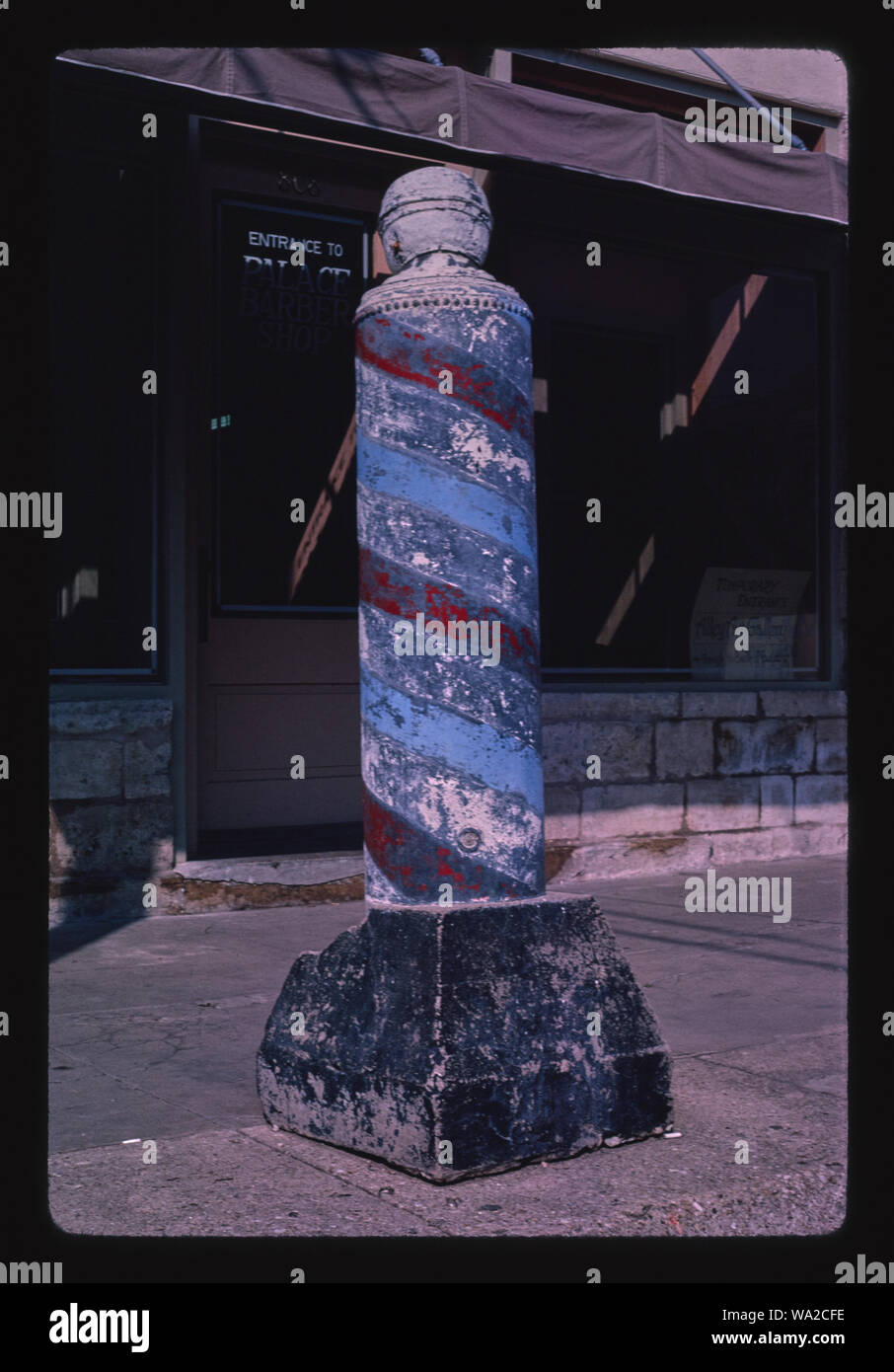 Friseur Pol (ungewöhnliche Street poke), Austin Avenue, Georgetown, Texas Stockfoto