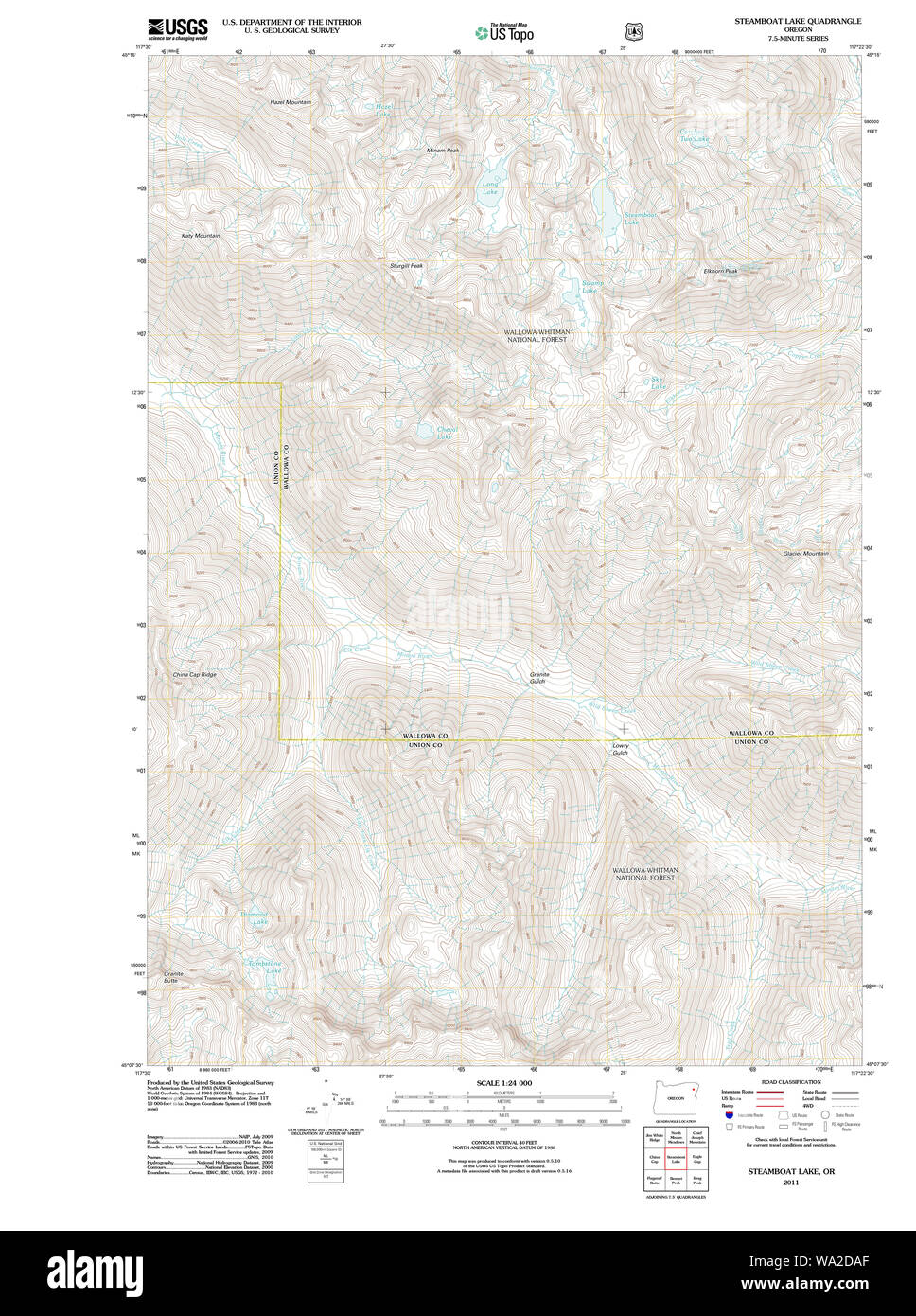 USGS Topo Karte Mississippi Steamboat Lake 20110816 TM Wiederherstellung Stockfoto