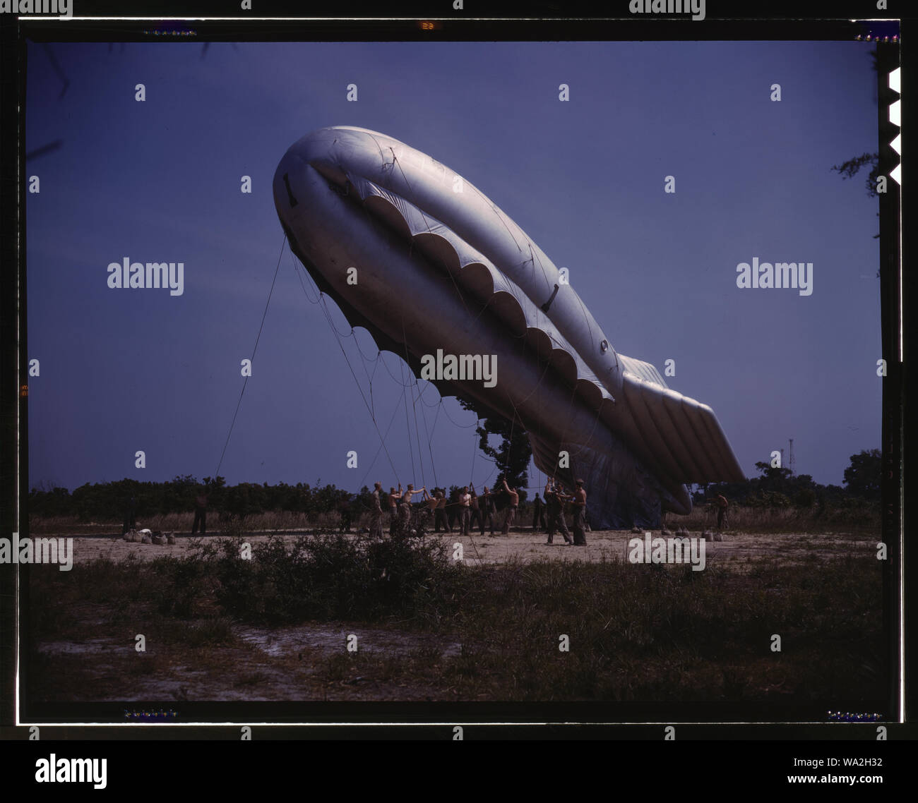 Sperrfeuer Ballon, Parris Island, SC Stockfoto