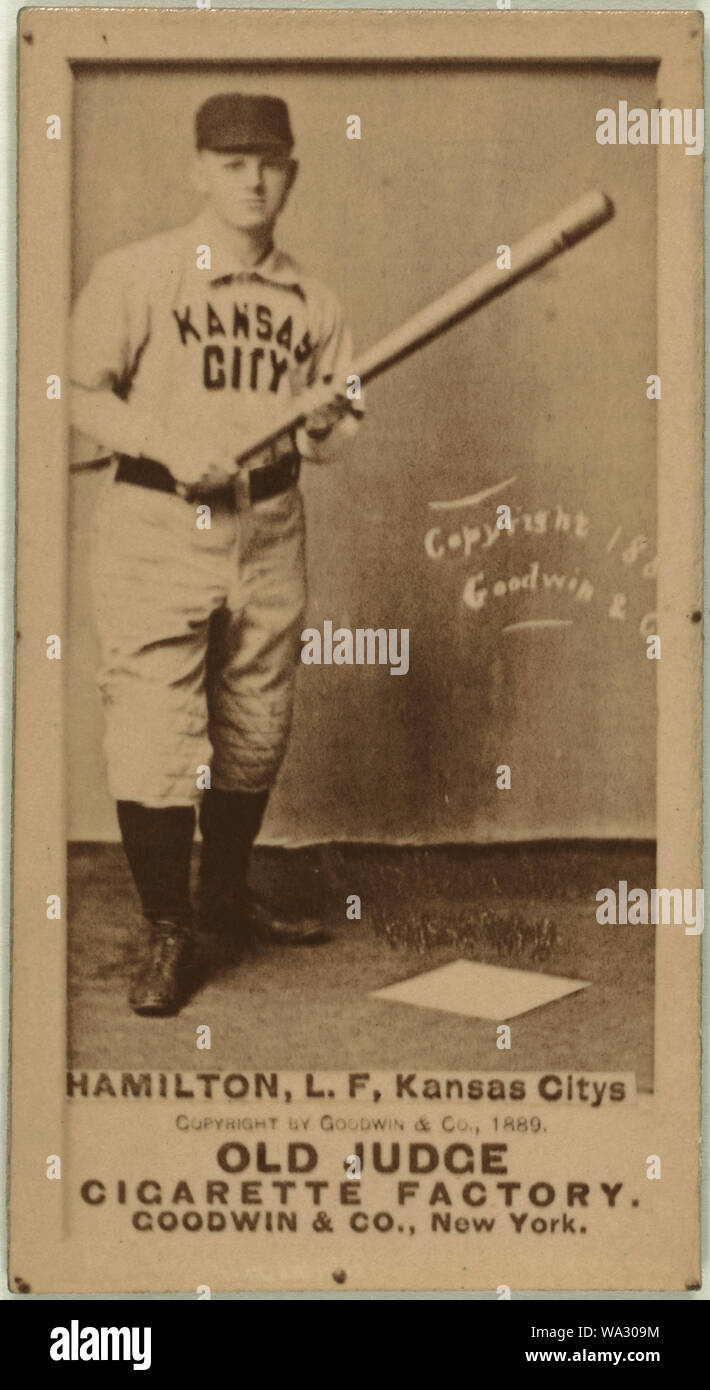 Billy Hamilton, Kansas City Cowboys, Baseball card Portrait Stockfoto