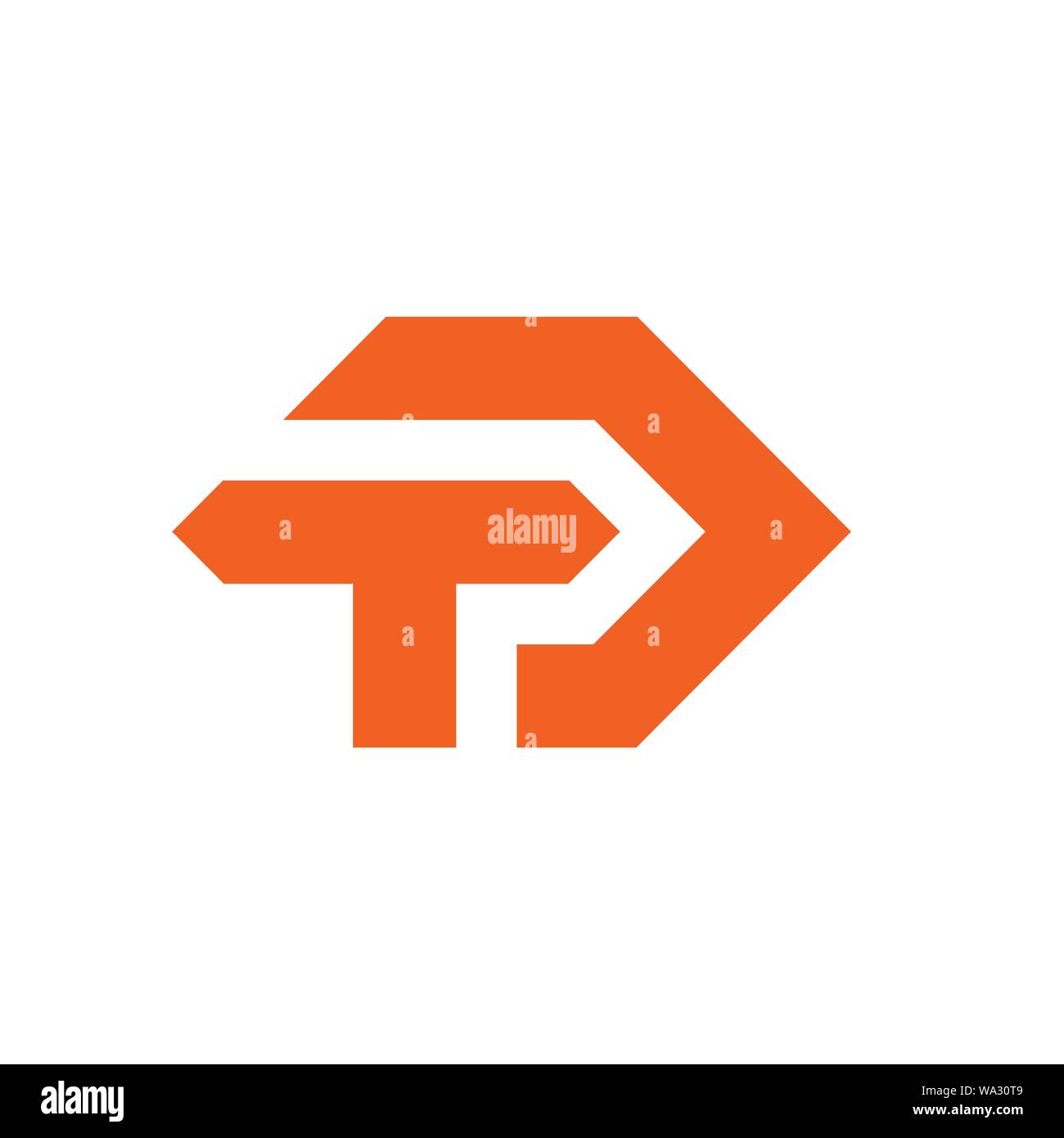 Vector TD Schreiben Logo Vorlage. Anfangsbuchstaben TD, sauber und einfach Logo Vorlage. In skalierbare EPS Vektordatei format verfügbar Stock Vektor