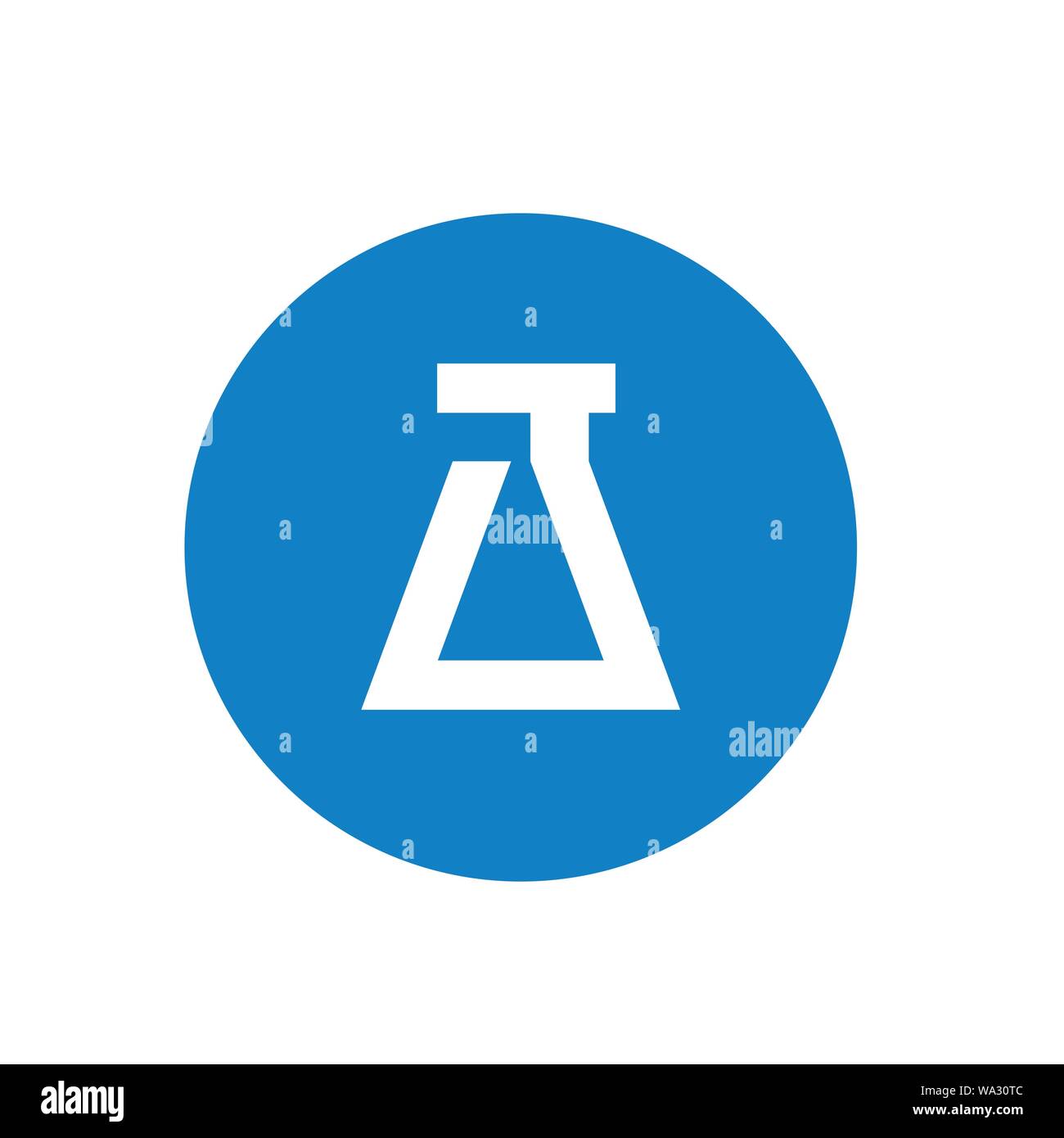 Lab Circle Symbol Logo Vector Illustration, Flat Style Icon Design-Vektor Stock Vektor