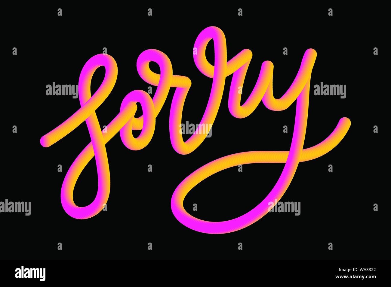 Motto Es tut uns Leid Cool phrase Grafik vektor Mode Drucken Schrift Kalligraphie Stock Vektor