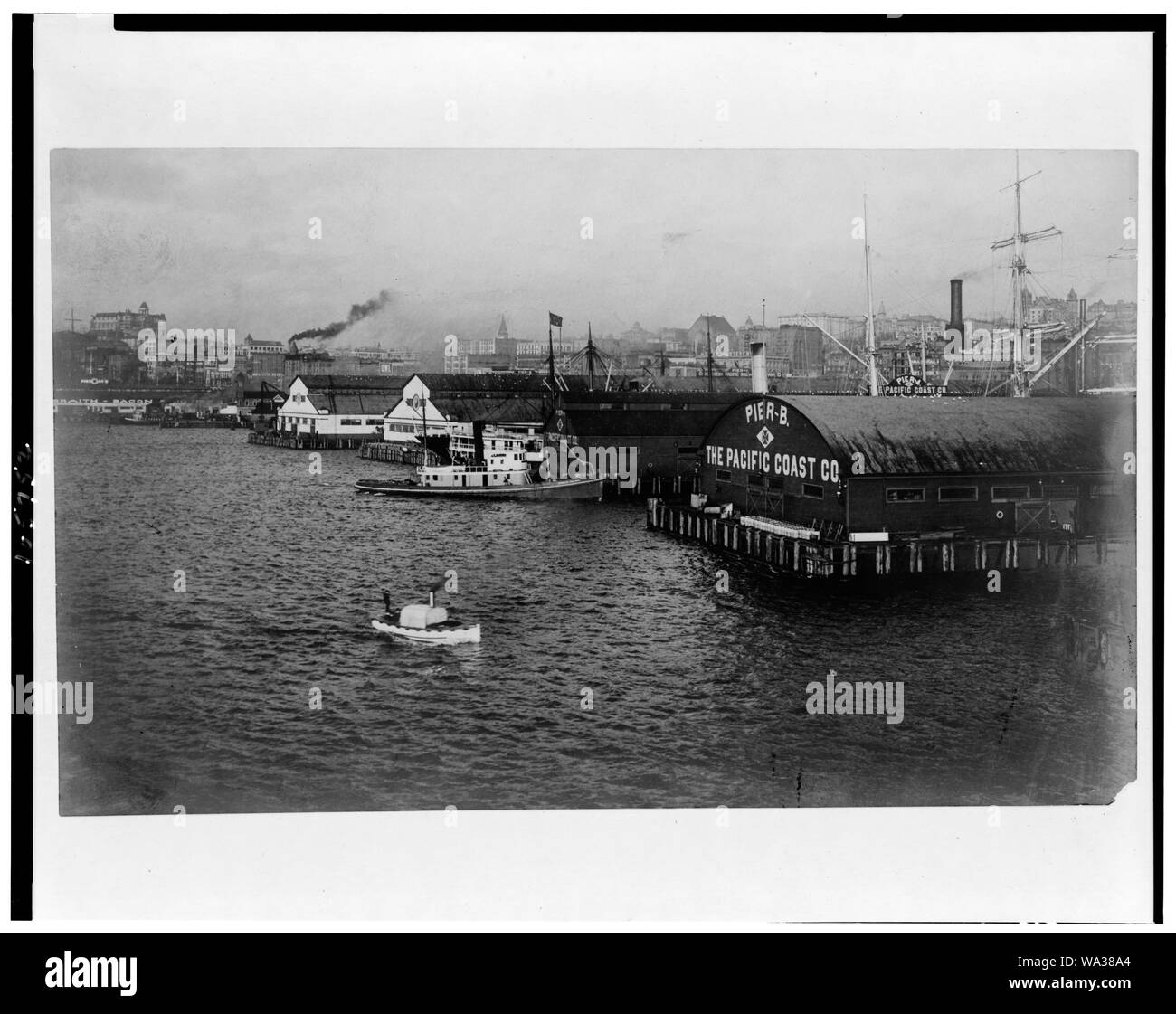 Aus der Vogelperspektive Waterfront, Seattle, Washington Stockfoto
