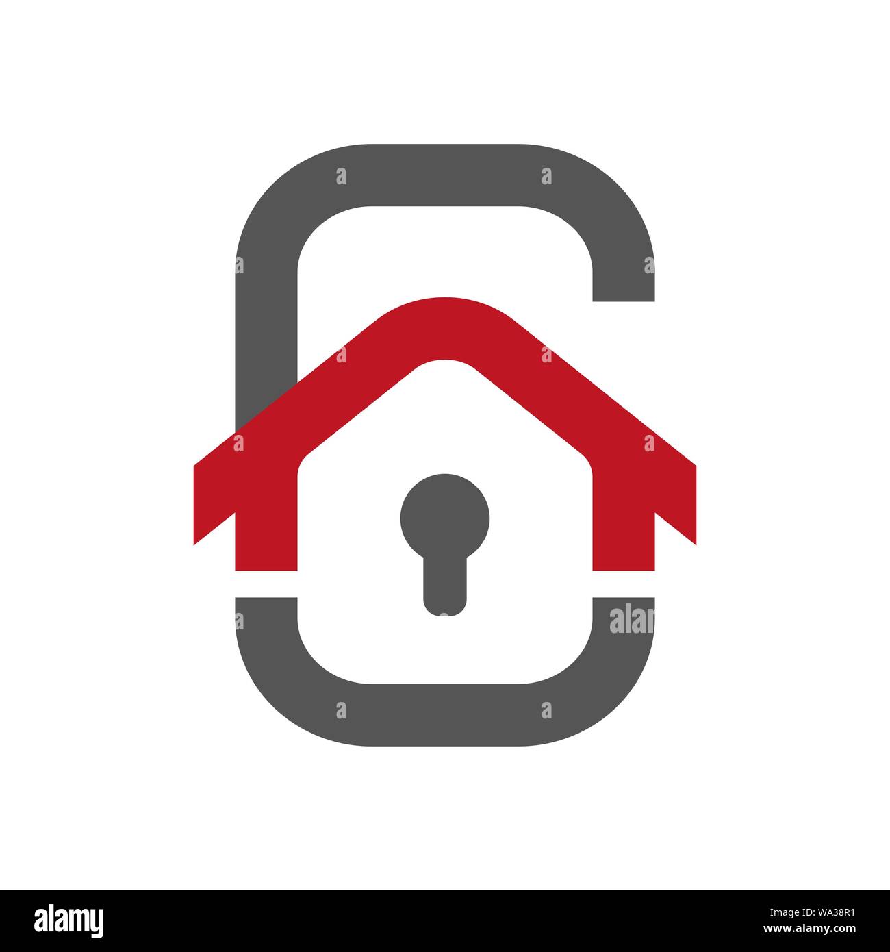 "Smart Home"-Symbol. Element für Karten, Illustration, Poster und Web Design. EPS 10. Stock Vektor