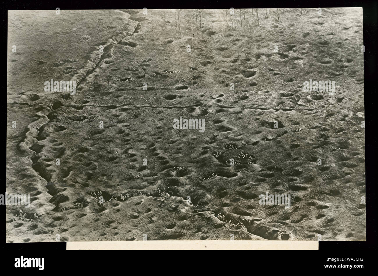 Birds Blick auf ein Schlachtfeld an der Somme vorne/Foto durch Zentrale Nachrichten Foto Service. Stockfoto