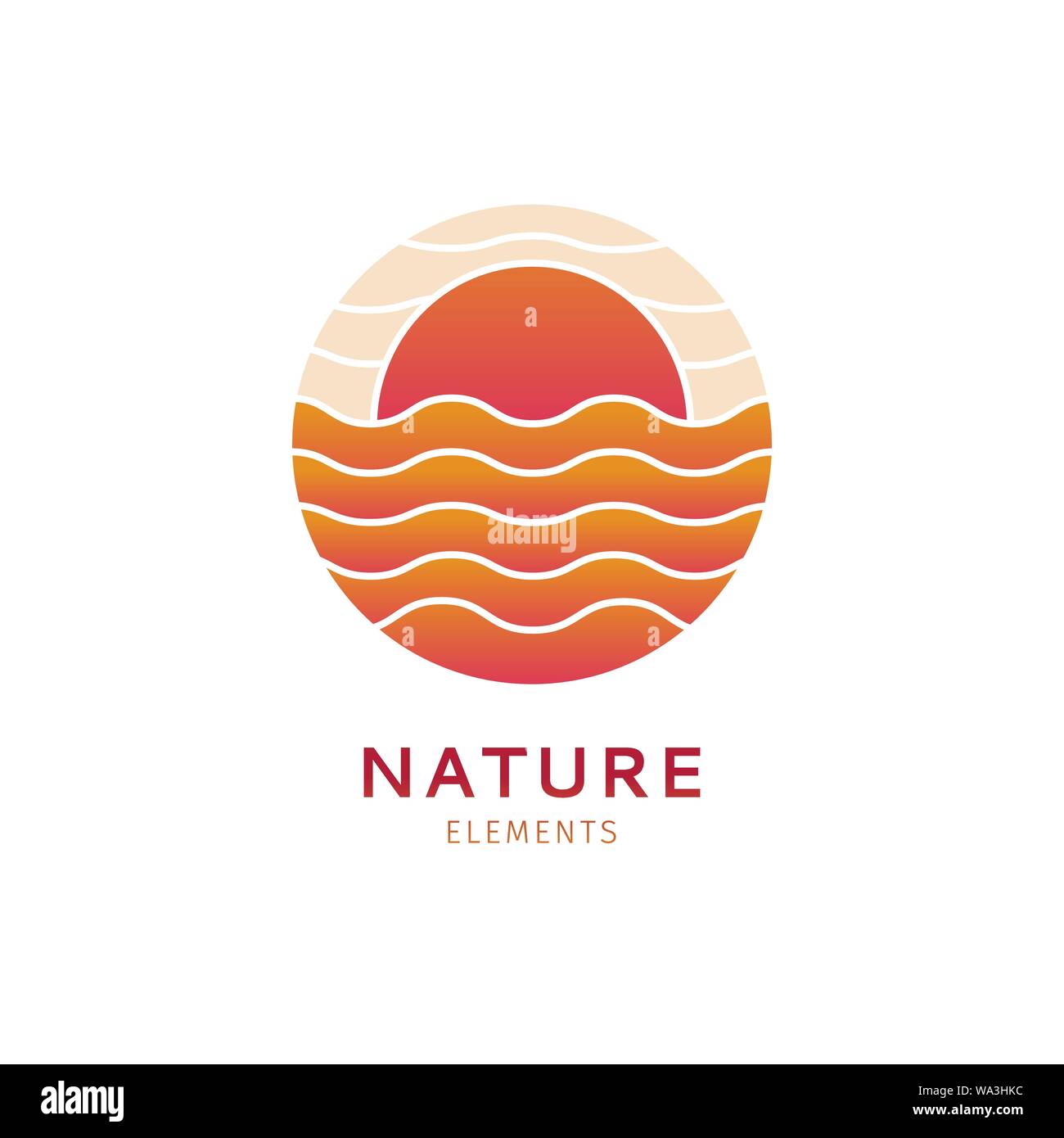 Logo marine Landschaft Stock Vektor