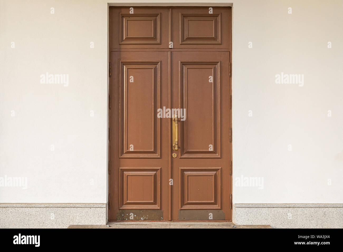 Braun Holz- verdoppelt - Tür Textur Stockfoto