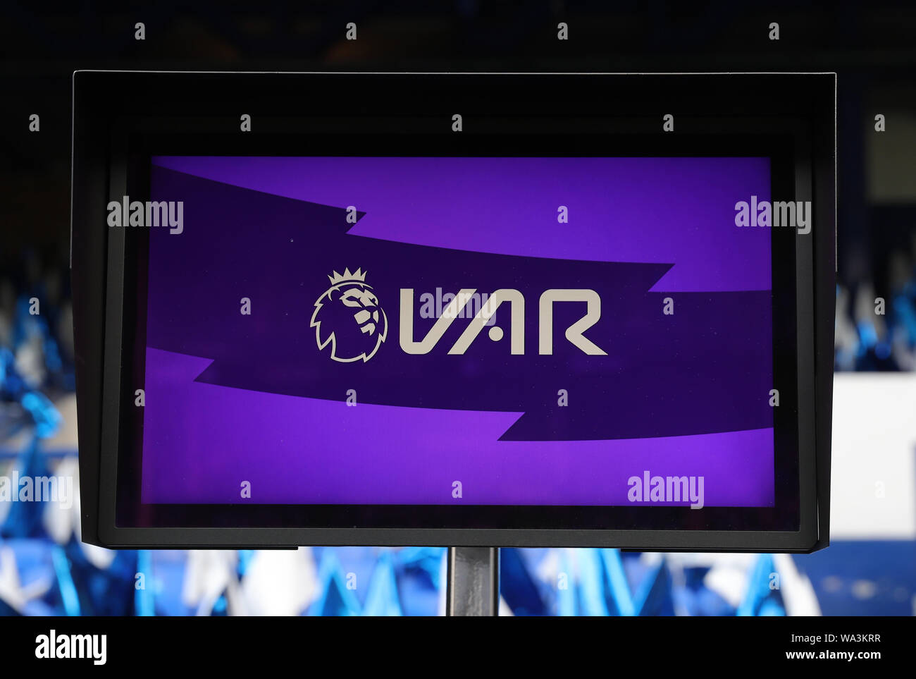 Var Monitor, Everton FC V FC Watford, 2019 Credit: Allstar Bildarchiv/Alamy leben Nachrichten Stockfoto