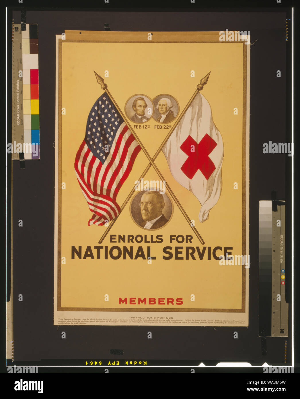 Leerzeichen] meldet sich für nationale service Mitglieder Stockfoto