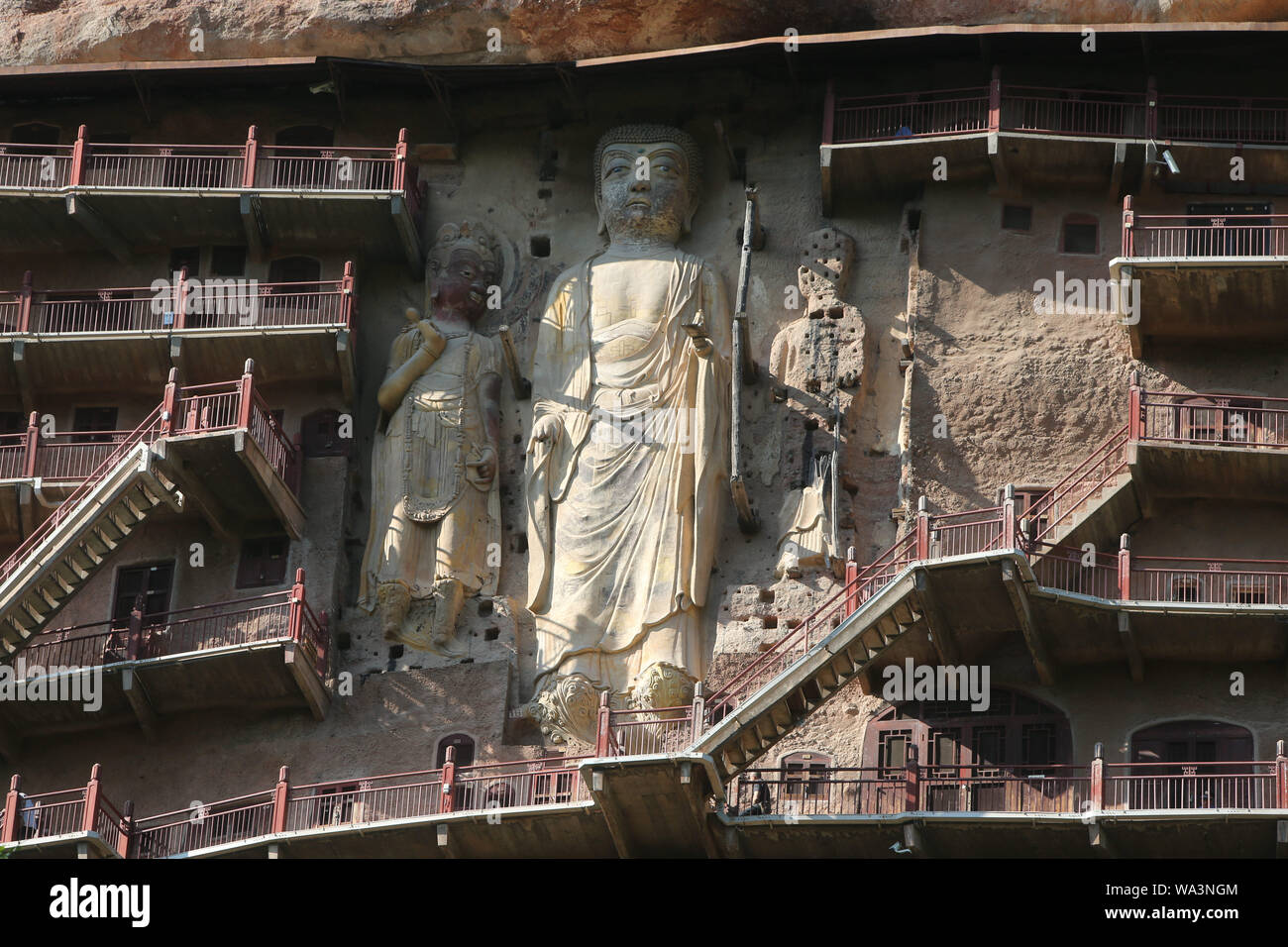 Maijishan Grotten Tianshui in der Provinz Gansu Stockfoto