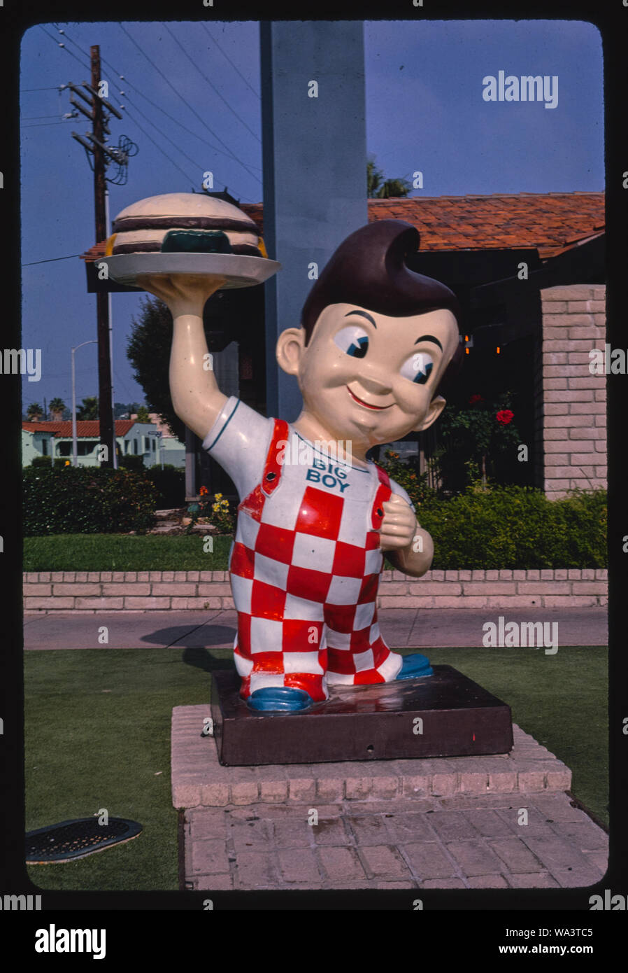 Bob's Big Boy Statue Zeichen, La Cienega Boulevard, Los Angeles, Kalifornien Stockfoto