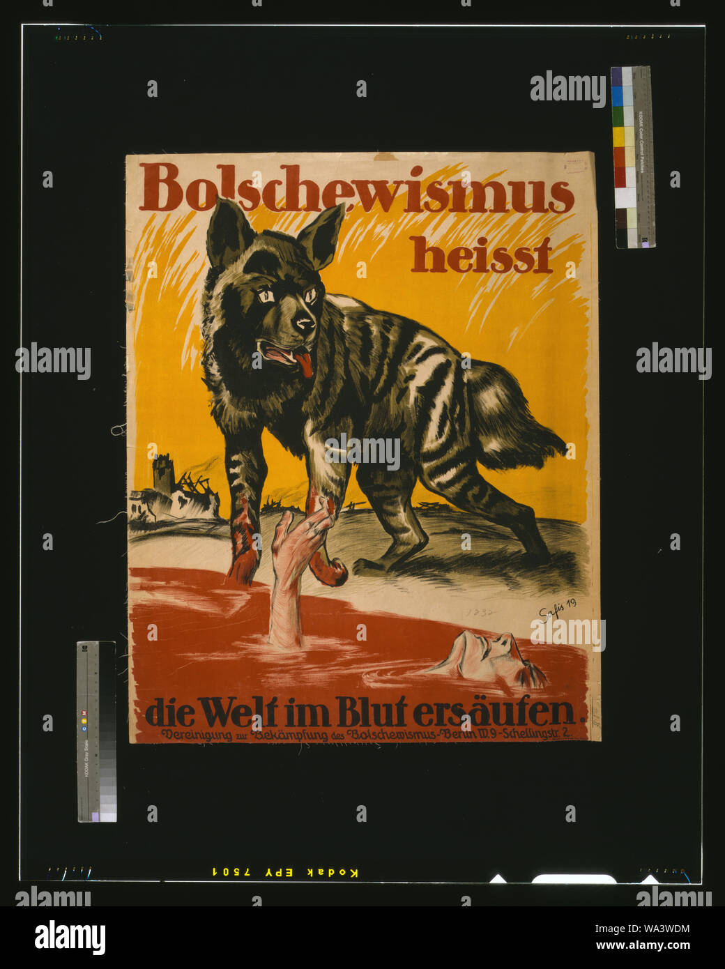 Bolschewismus heisst die Welt im Blut ersäufen/Safis, 19. Stockfoto