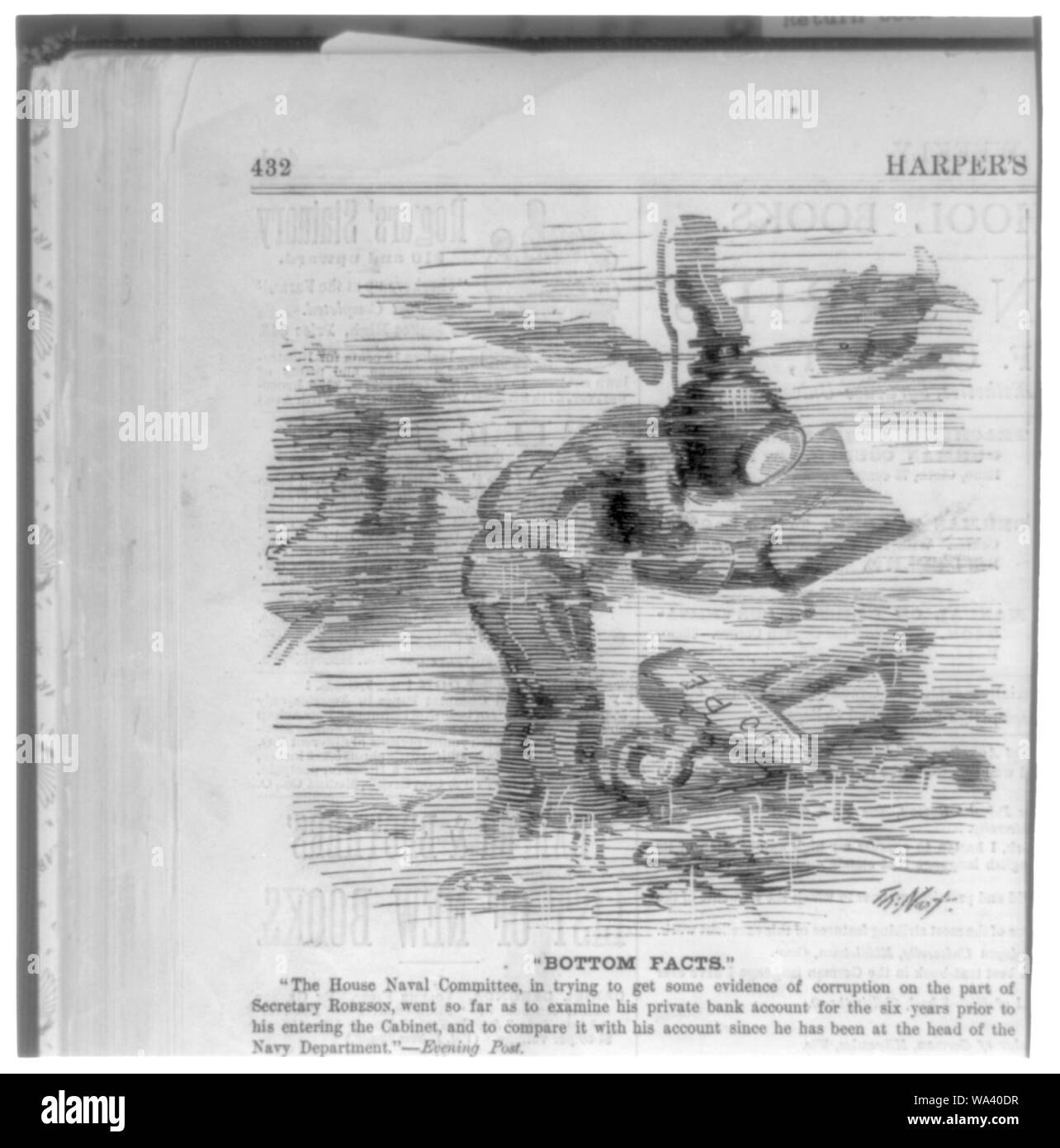 Unten Fakten/Th. Nast. Stockfoto