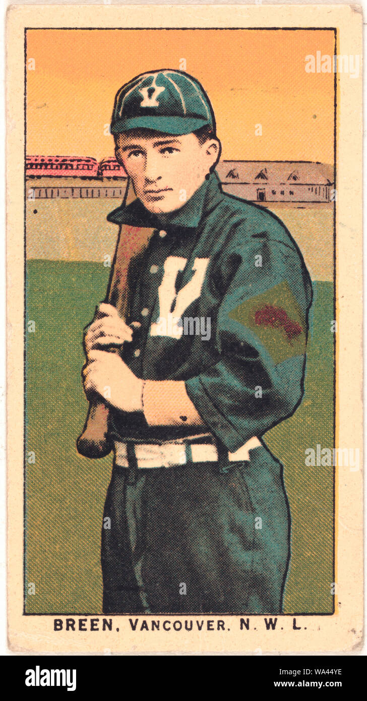 Breen, Vancouver Team, Baseball card Portrait Stockfoto