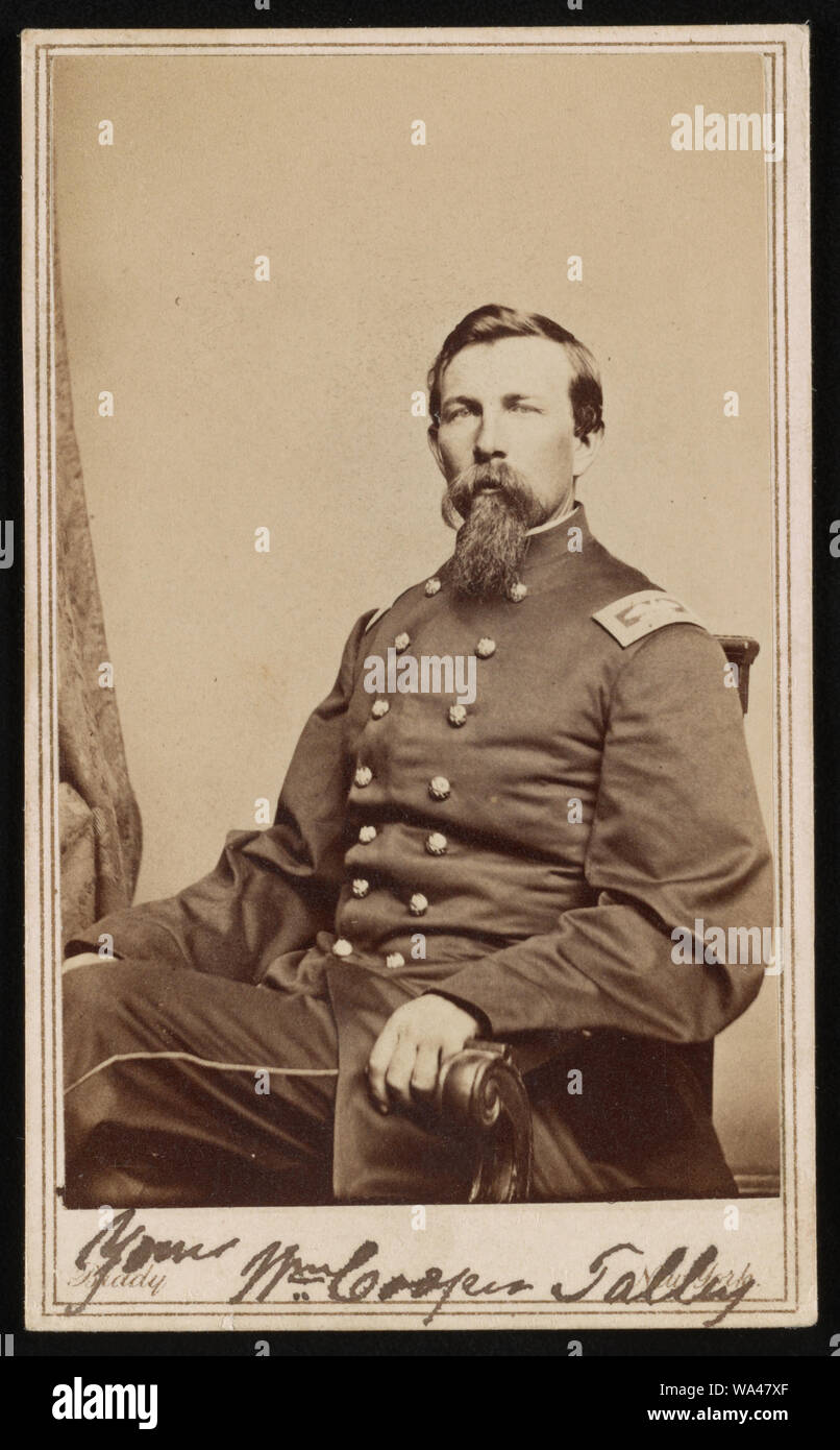 Brigadegeneral William Cooper Talley von Co.F, 30 Pennsylvania Infanterieregiment in Uniform]/Brady, New York Stockfoto