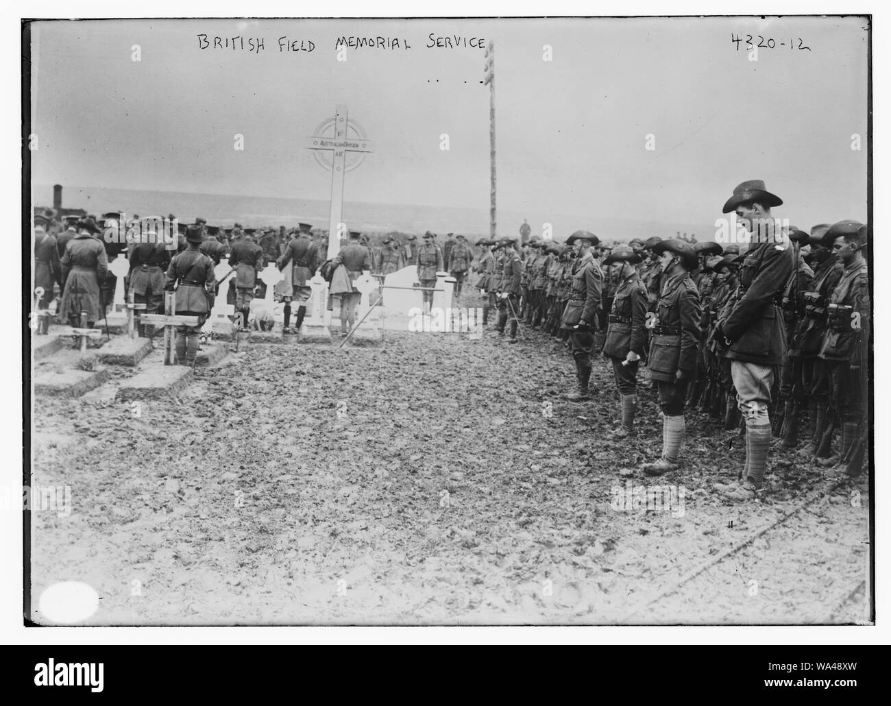 Britische Feld Trauerfeier Stockfoto