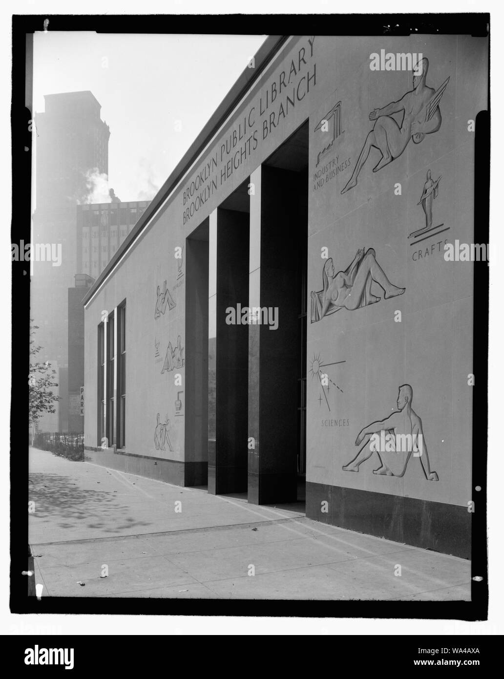 Brooklyn Public Library, Brooklyn Heights Zweig, Fulton und Clinton St., Brooklyn, New York. Stockfoto