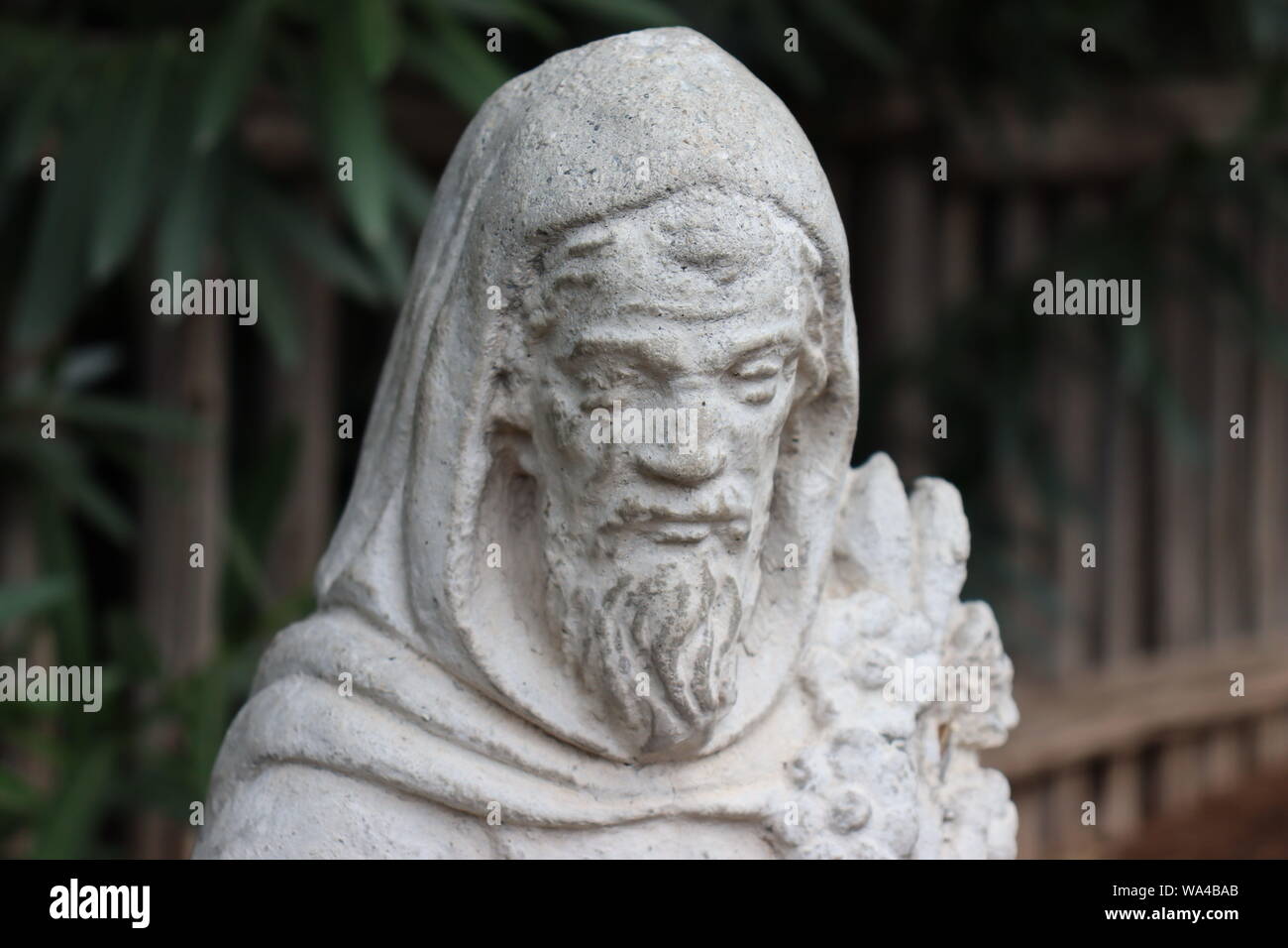 Foto von einer Statue am Tucson Botanical Gardens in Tucson, AZ. Stockfoto