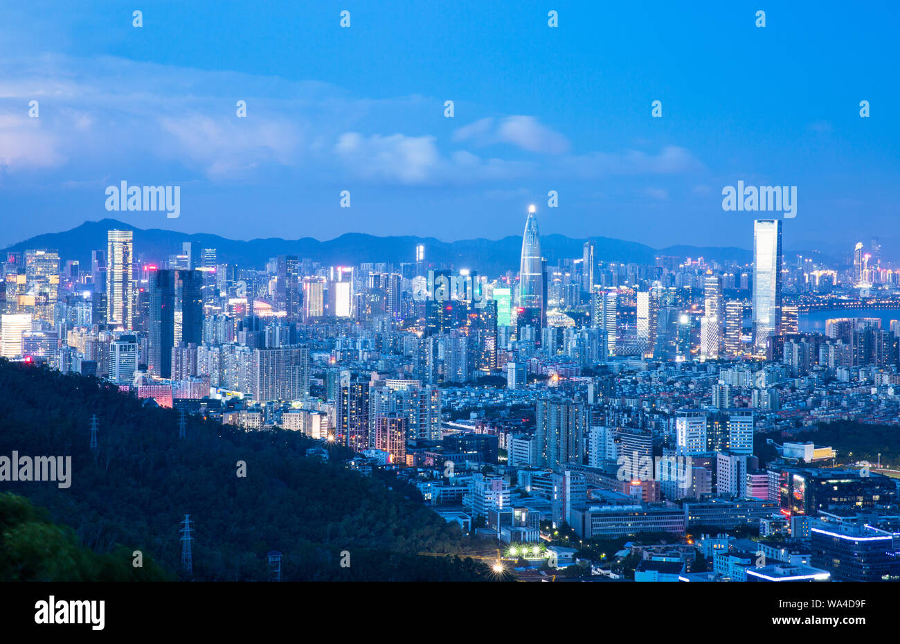 Shenzhen City Night scene Stockfoto