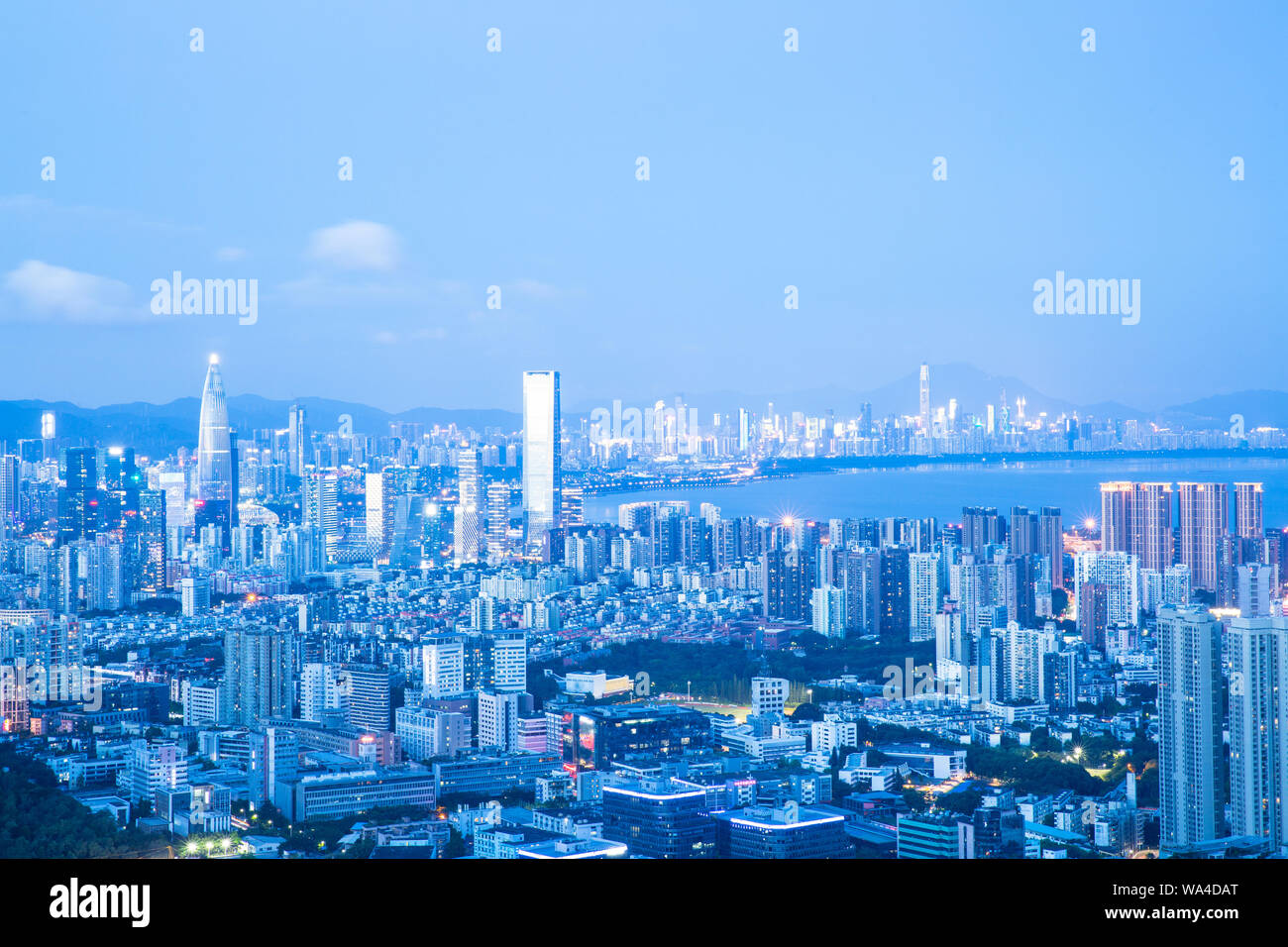 Shenzhen City Night scene Stockfoto